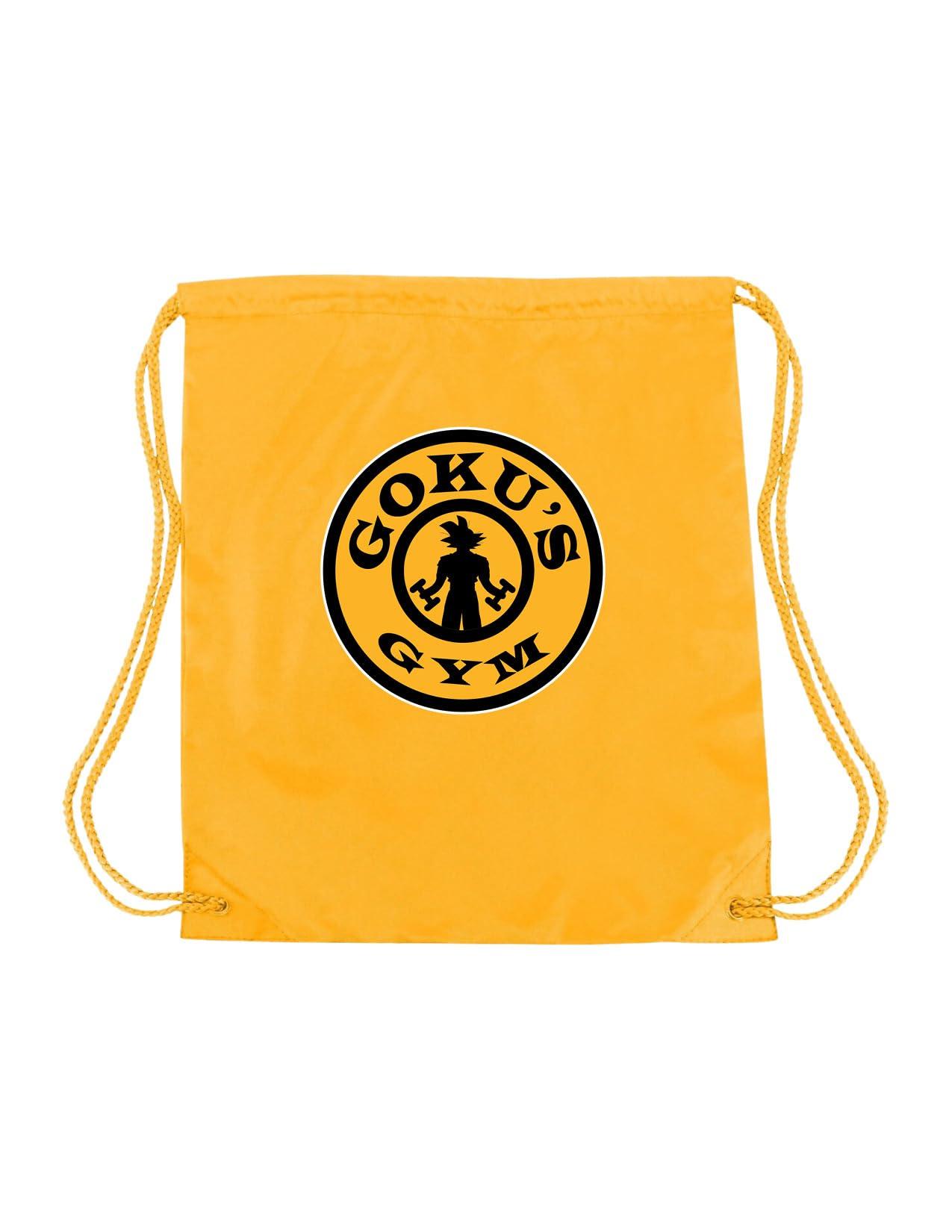 ALLNTRENDS ALLNTRENDS Gym Bag String Bag Nylon Workout Backpack for Gym Sport (Golden Yellow)