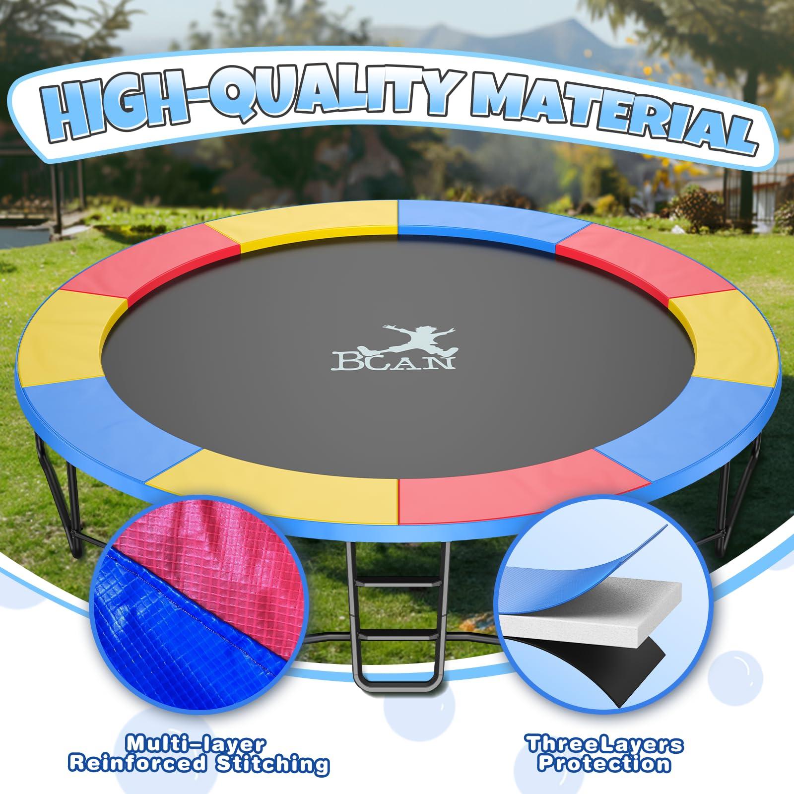 BCAN BCAN Trampoline Pad, 12ft 14ft 15ft 16ft Trampoline Replacement Safety Pad, Waterproof Trampoline Accessories Spring Cover