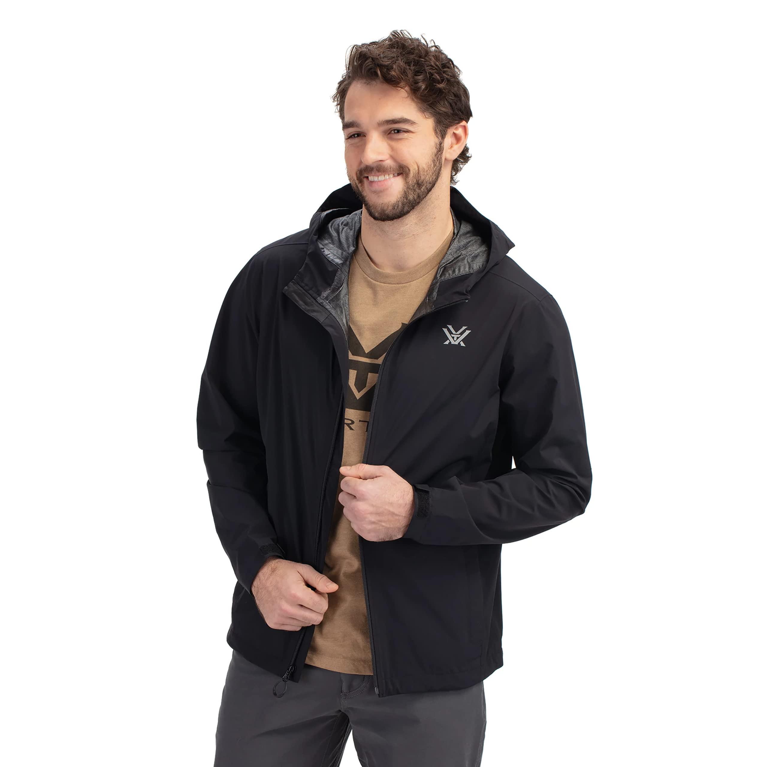 Vortex Vortex Optics Men's Cloud Shaker Rain Jackets (Black, Medium)