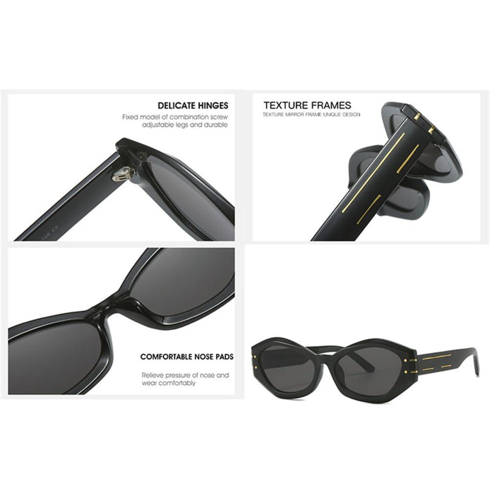 HPIRME HPIRME Small Frame Polygonal Sunglasses UV400 Eyewear Driver Casual Anti-ultraviolet Sun Glasses for Adult Women Men,C1,one size