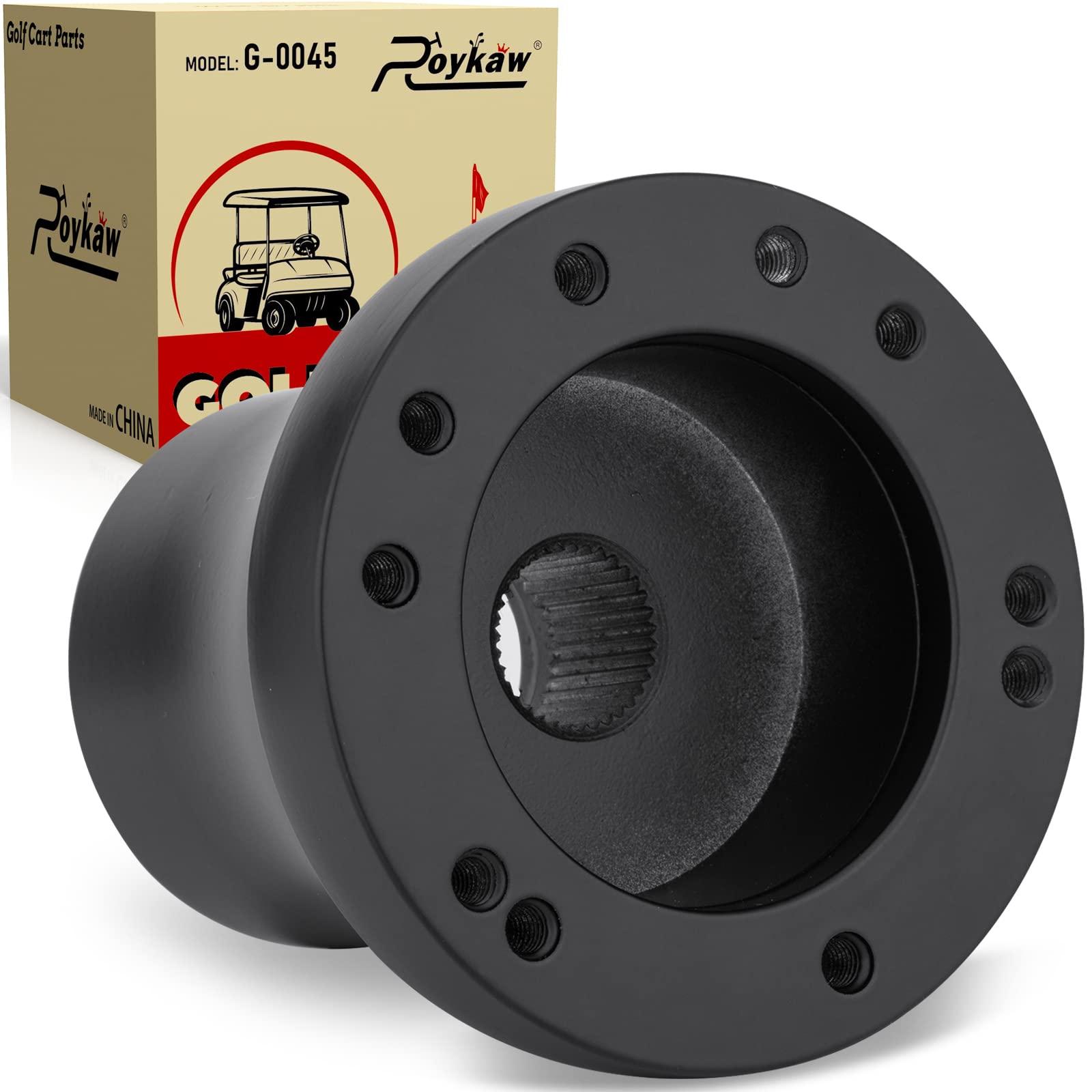 Roykaw Roykaw Golf Cart Steering Wheel with Hub Adapter for EZGO TXT/RXV