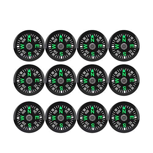 Fishlor Fishlor Pocket Compass, 20mm 12pcs Mini Pocket Oil Filled Compass for Hiking Camping Outdoor Activities Accessory