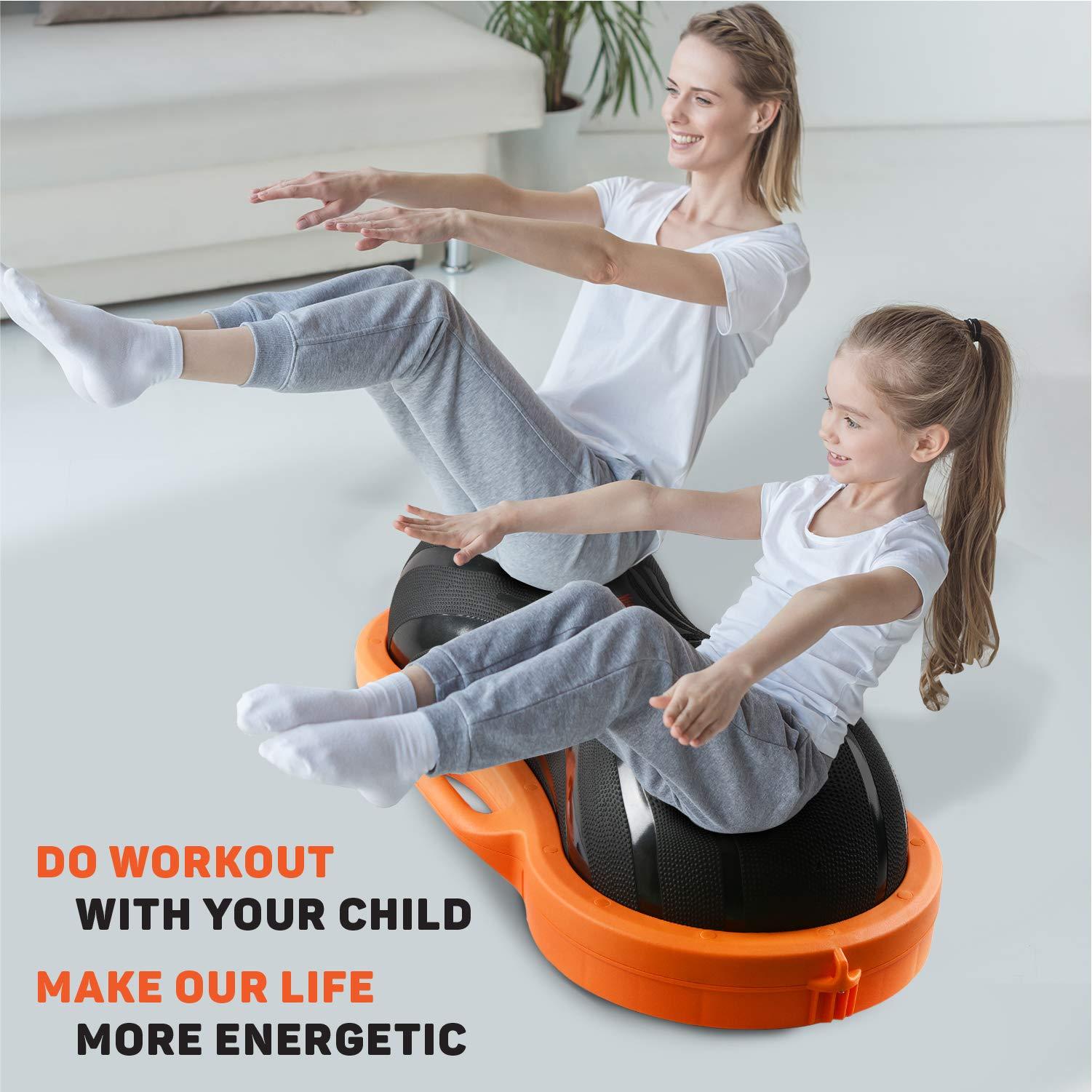 Yes4All Yes4All 1100lbs Balance Ball, Half Peanut Ball Exercise Workout Trainer, Fitness Yoga Equipment for Core Strength & Stability Push-up, Abs Workout