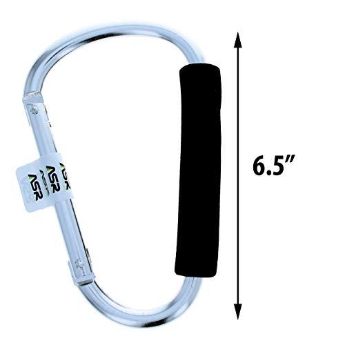ASR Outdoor ASR Outdoor Jumbo 6.5 Inch Grip Carabiner - Silver