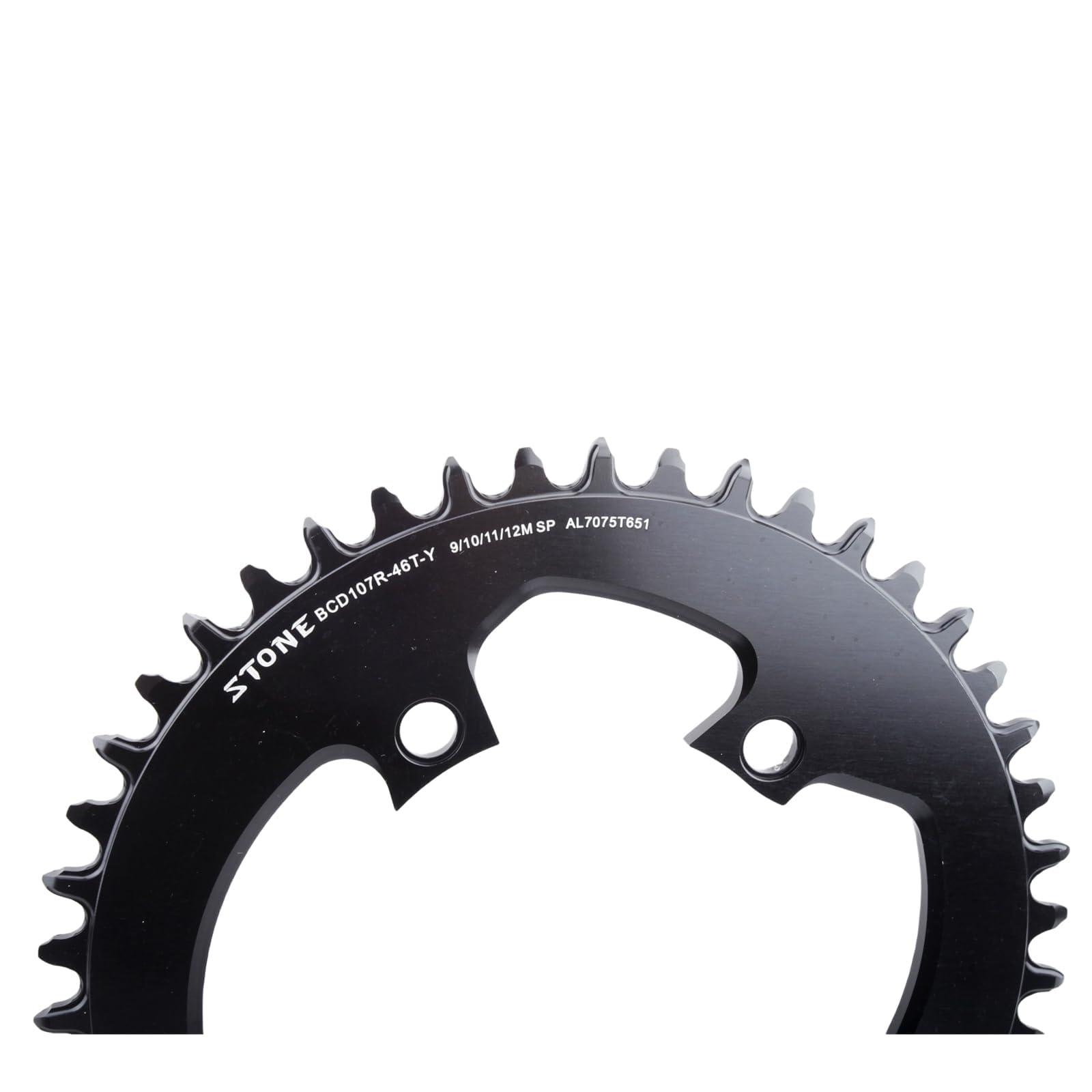 DJC Components DJC Stone Round Chainring 107BCD for Sram Rival Crankset 107 Bcd Road Bike 34 36 40 42 44 46 48 50 52 54 56 58 60T AXS Flattop