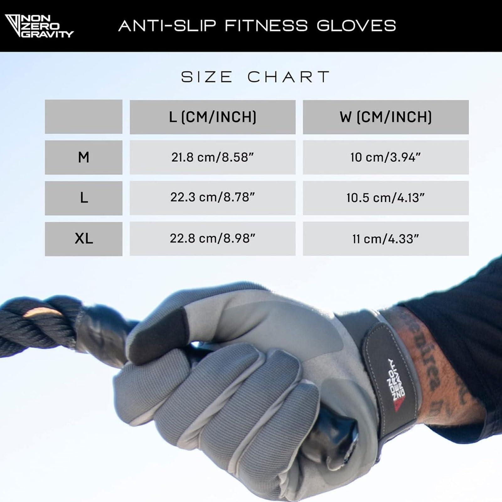 Nonzero Gravity Nonzero Gravity Unisex Calisthenic Anti-Slip Tech-Touch Fitness Gloves - Durable Breathable Active Workout Gloves with Smell-Proof Technology & Reflective Strip, Medium