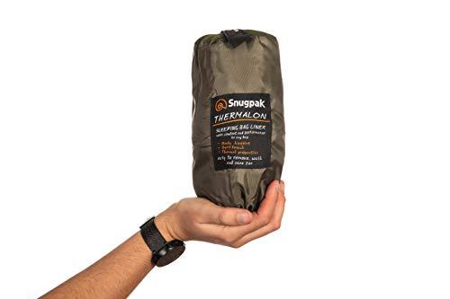 Snugpak Snugpak Thermalon Sleeping Bag Liner, Warm Thermal Insulation, Includes Compression Stuff Sack, Olive