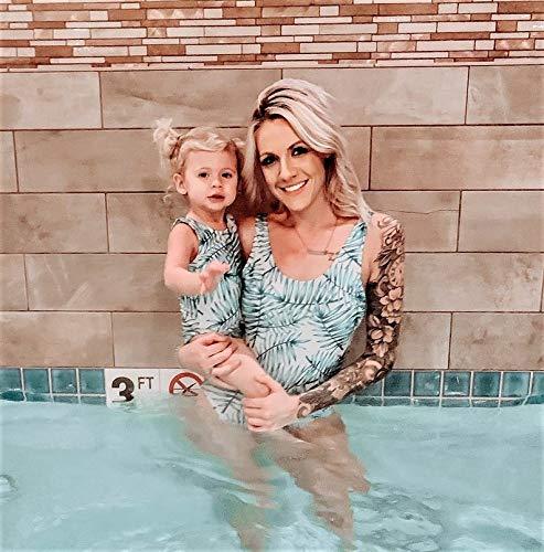 TinyTotsKids Mommy and me Swimsuit,Matching Swimsuit,Mother Daughter Swimsuit,Family Swimwear (Child - 6m) Multicolored