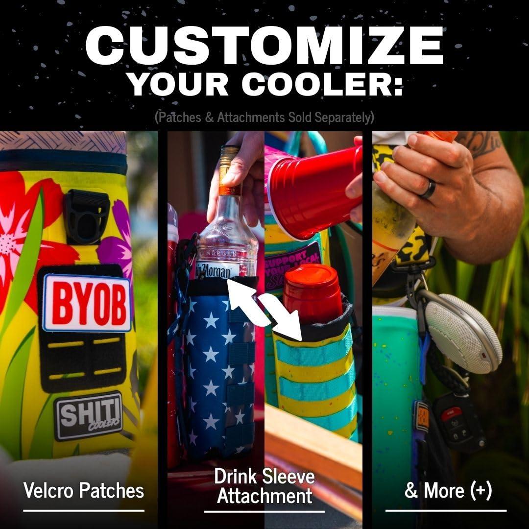 SHITI SHITI Coolers Cooler for Camping, Travel, Beach, Soft Lunch Box for Food, Drinks & Ice, Portable, Waterproof 24 Hr Insulated Bag with Shoulder Straps, Customizable (The Basket, 15 Can Cooler)