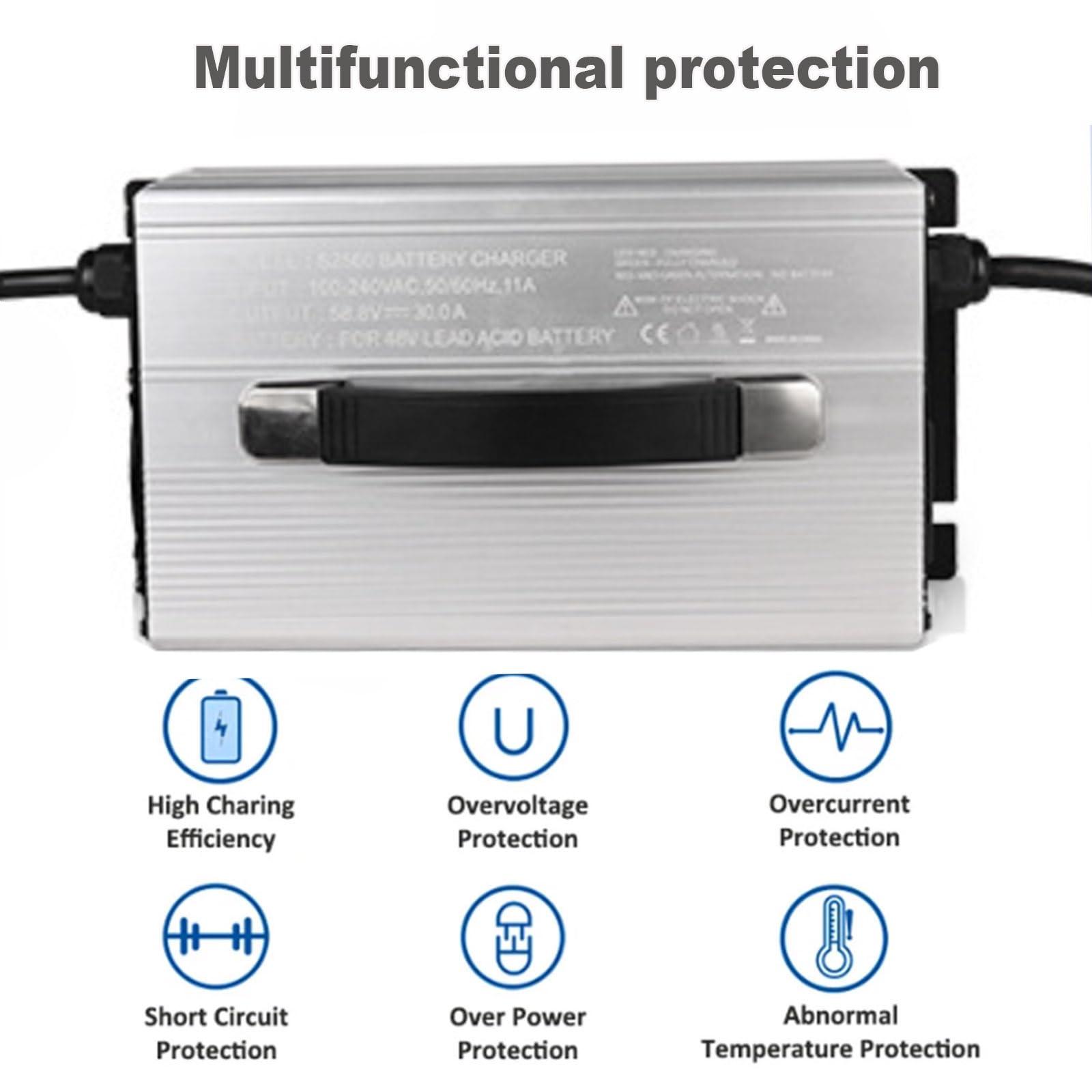 HYDTGZ HYDTGZ Electric Forklift Charger 12V 50A 24V 50A 36V 40A 48V 30A 60V 25A 72V 20A Batteries Chargers with 350A Anderson Electric Car Battery Charger,72v 20a