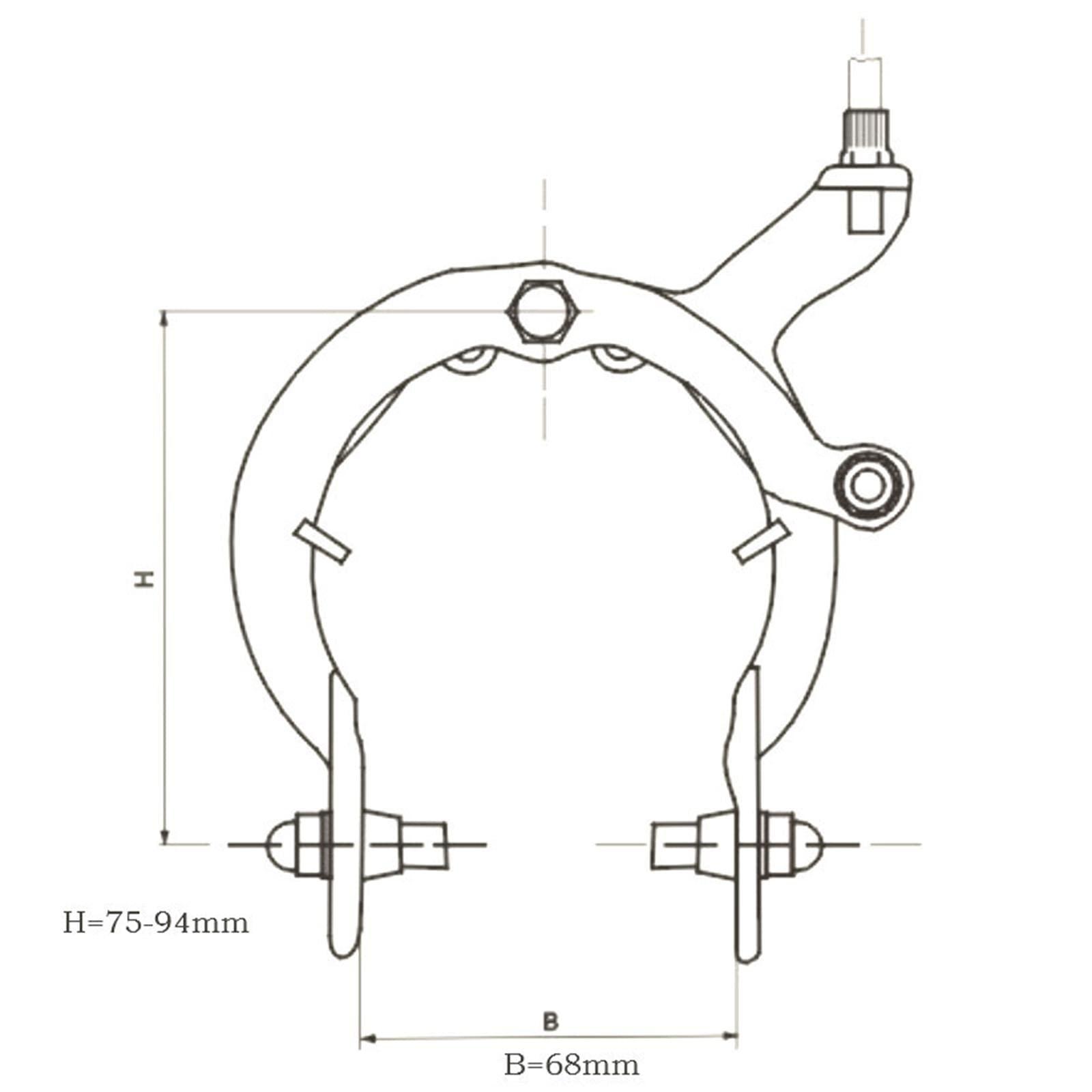 Tachiuwa Tachiuwa Road Bike Brake Caliper Brake Side Pull Long Arm, Rear