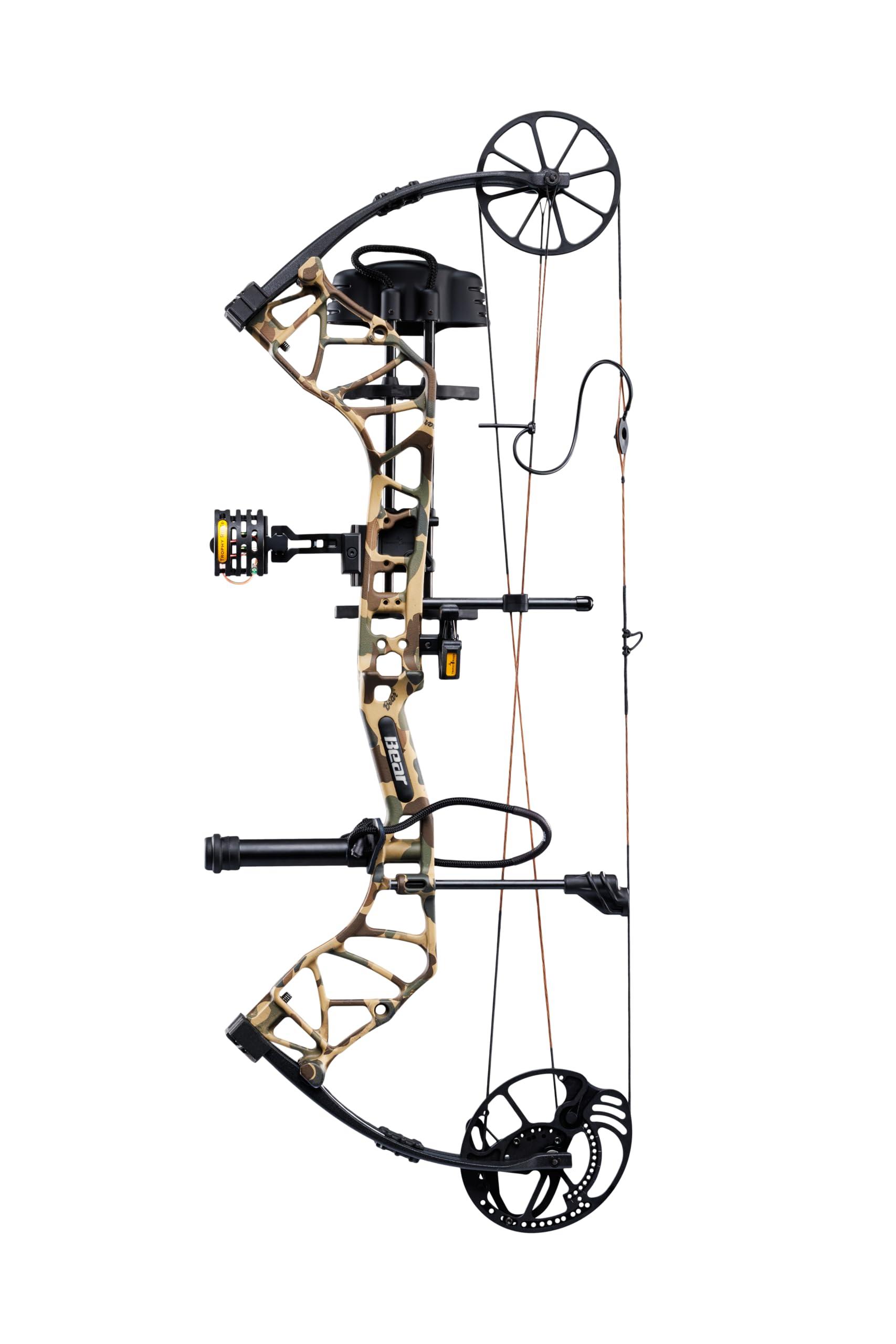Bear Archery Bear Species XT Ready to Hunt Compound Archery Bow, 70lb. Draw Weight, Right Hand, Fred Bear/Black