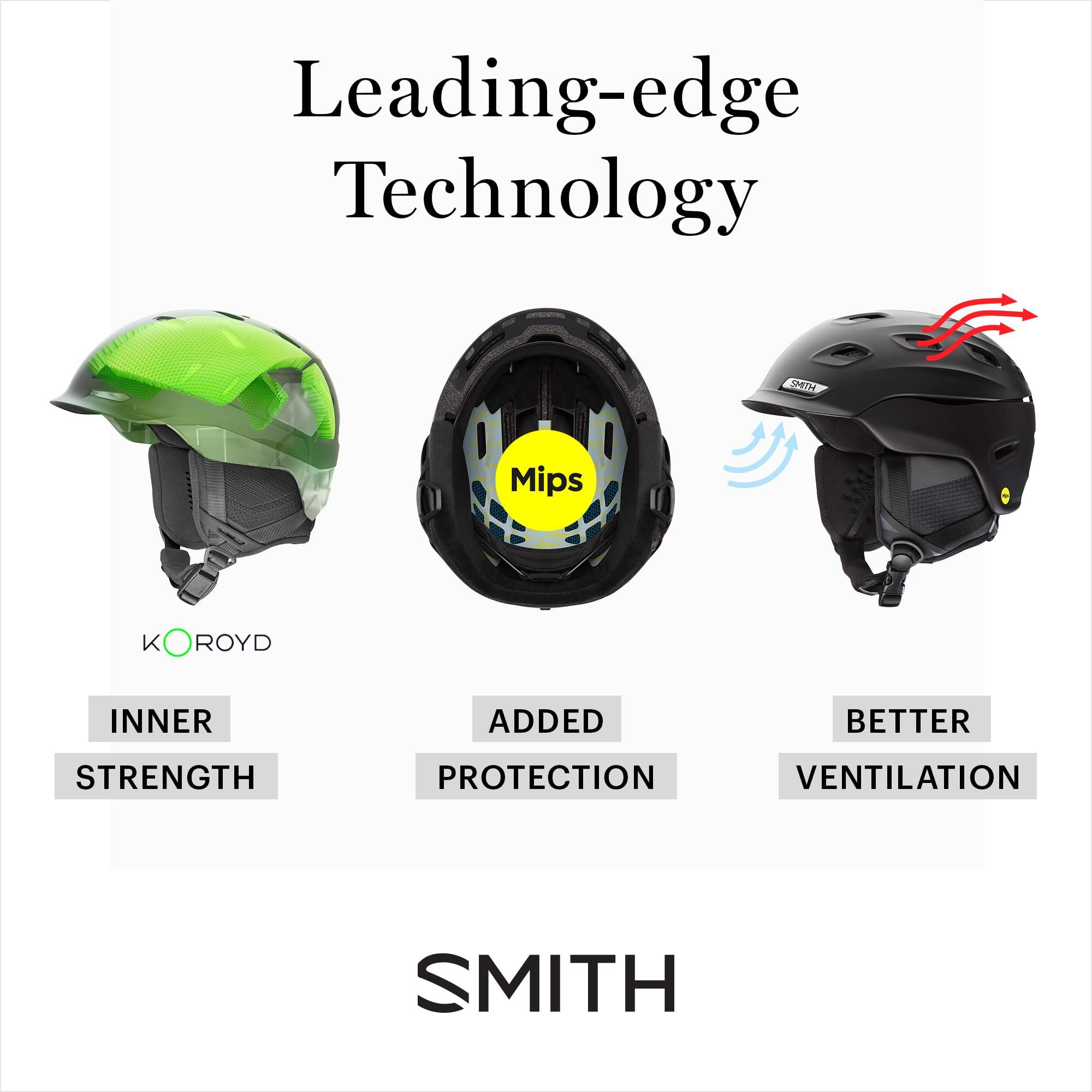 Smith Smith Level Helmet for Men Adult Snowsports Helmet with MIPS Technology + Zonal Koroyd Coverage Lightweight Protection for Skiing & Snowboarding Matte White, Small