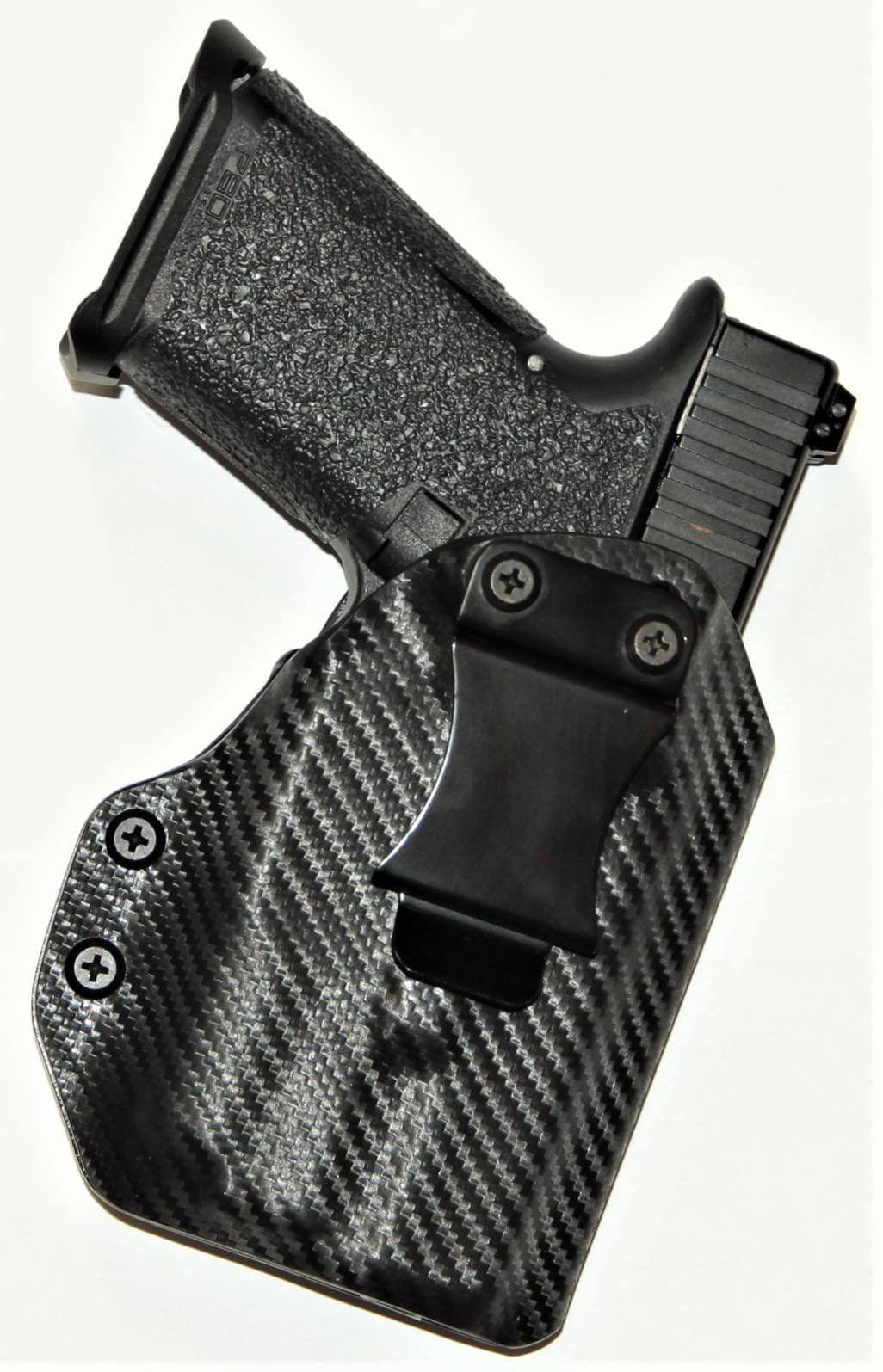 Generic REVKEL Custom Kydex Molded IWB Holster compatible with Sig Sauer P365 with Olight PL2 Mini Valkyrie and Recover Tactical Rail. Black Right Hand Draw. Hand crafted in The USA.