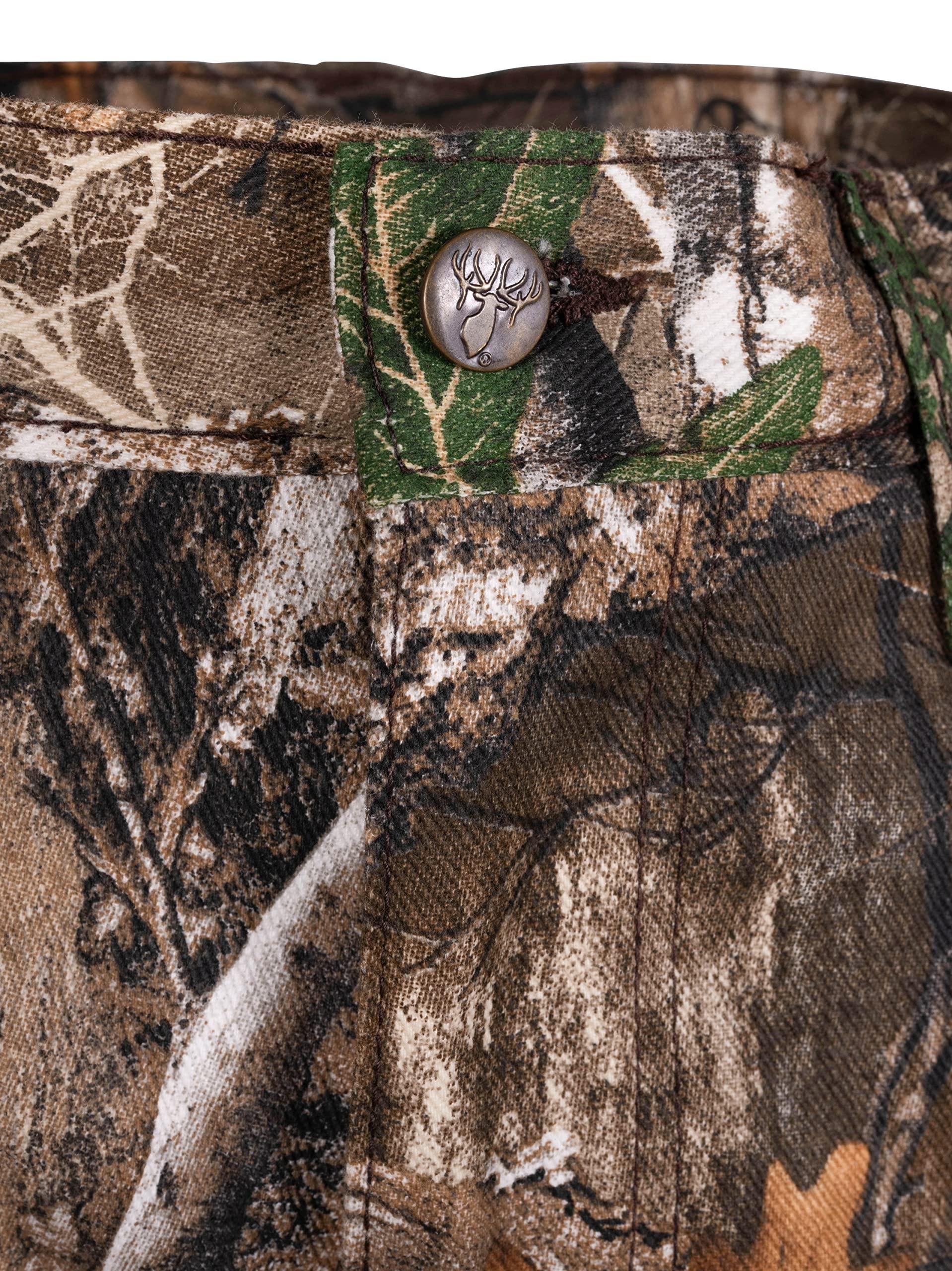 King's Camo King's Camo Men's Classic 5 Pocket Flannel Lined Pant, Realtree Edge, 40R