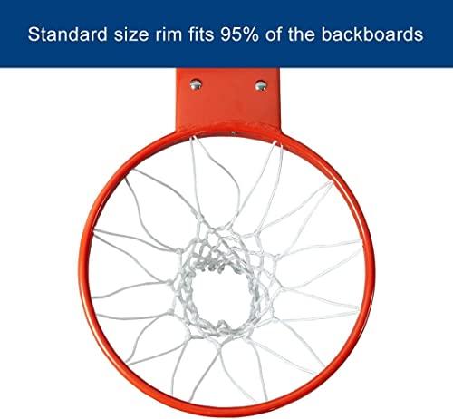 Katop Katop Breakaway Basketball Rim, Heavy Duty Triple Springs Basketball Rim Replacement with Nylon Net Indoor and Outdoor, Standard Goal Reinforced Mounting Bracket Fit Most Size Backboards