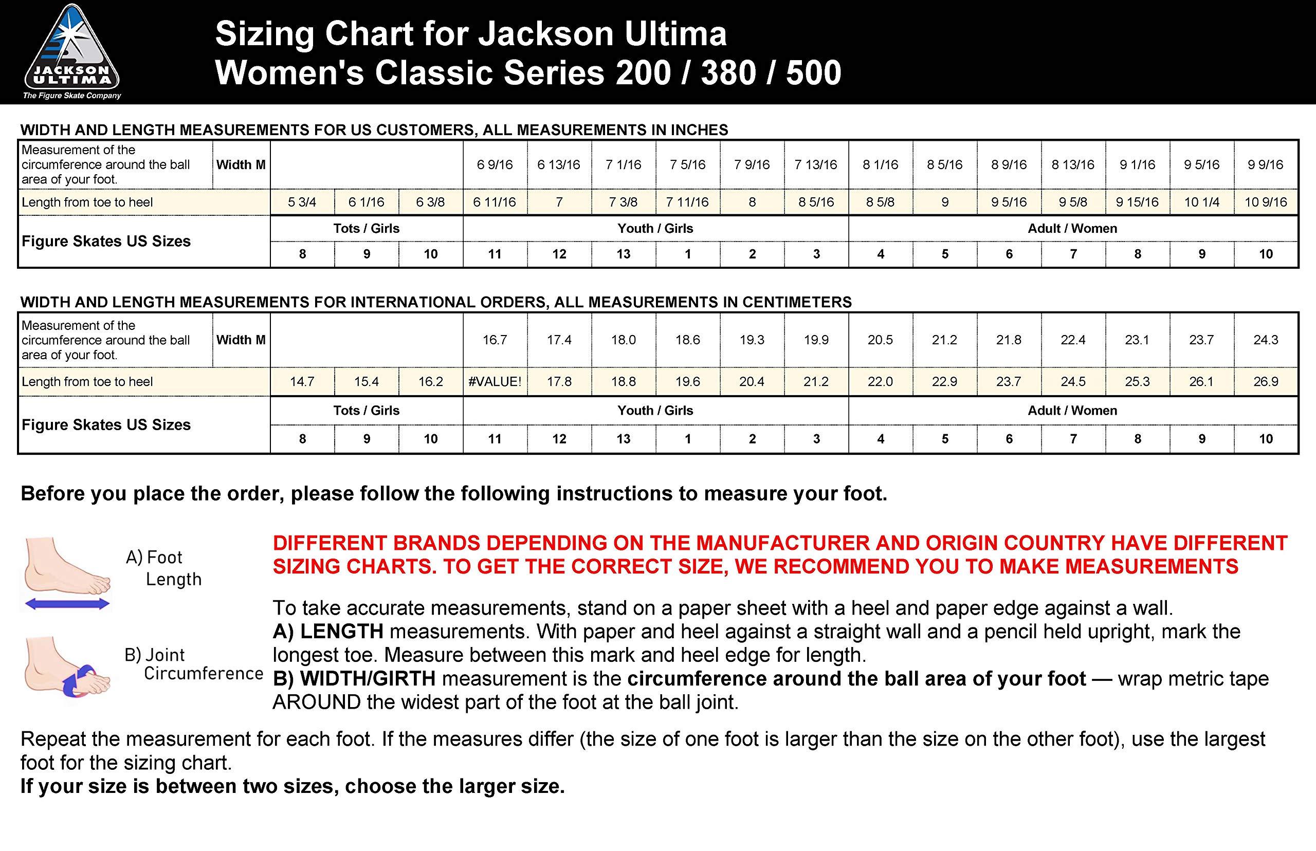 Jackson Ultima Jackson Classic 200 Womens/Girls Figure Ice Skates, Medium Width, Womens Size 7 with Centipede Skate Guard