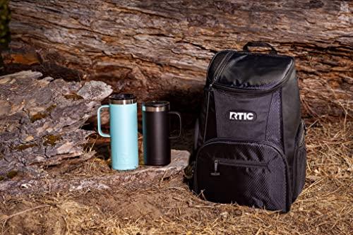RTIC RTIC Lightweight Backpack Cooler, Navy & Black, 15 Can, Portable Insulated Bag, for Men & Women, Great for Day Trips, Picnics, Camping, Hiking, Beach, or Park
