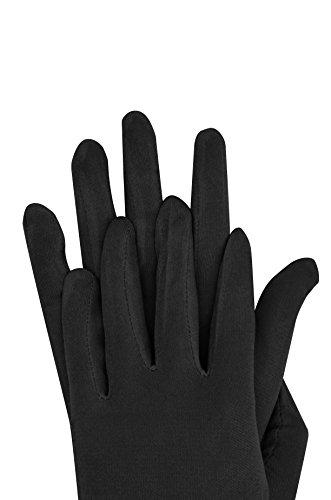 MAYMII MAYMII Women\'s 100% Pure Mulberry Silk Gloves Liner Glove Inner Ski Bike Cycle Gloves for Driving, Fashion, Sun and Cold Protection (Black)
