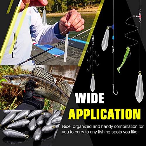 AMYSPORTS AMYSPORTS Drop Shot Fishing Weights Kit Lead Freshwater Fishing Sinkers Bass Casting Removable Fishing Weights Saltwater Streamlined 3pcs 5.3oz