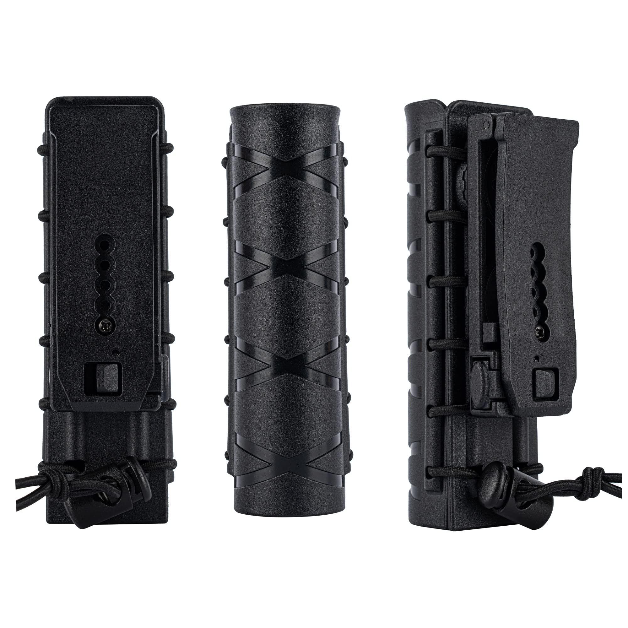 Dotacty Dotacty Baton Holder w/ 360 Degree Rotating MOLLE Clip 16\"-21\"-26\" Telescopic Holster for 1.2\" Diameter Expandable Carry Case Flashlight Carrier Police LE Security Officer Duty Belt