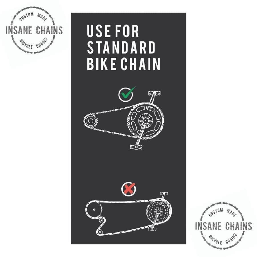 Insane Chains Insane Chains Bicycle Chain Cover Protects Your Clothing Against Chain Lube and Adds Style - Easy Installation No Tools Required Single-Speed or Fixed-Gear Bikes Only (Gold-Solid, Toddler)