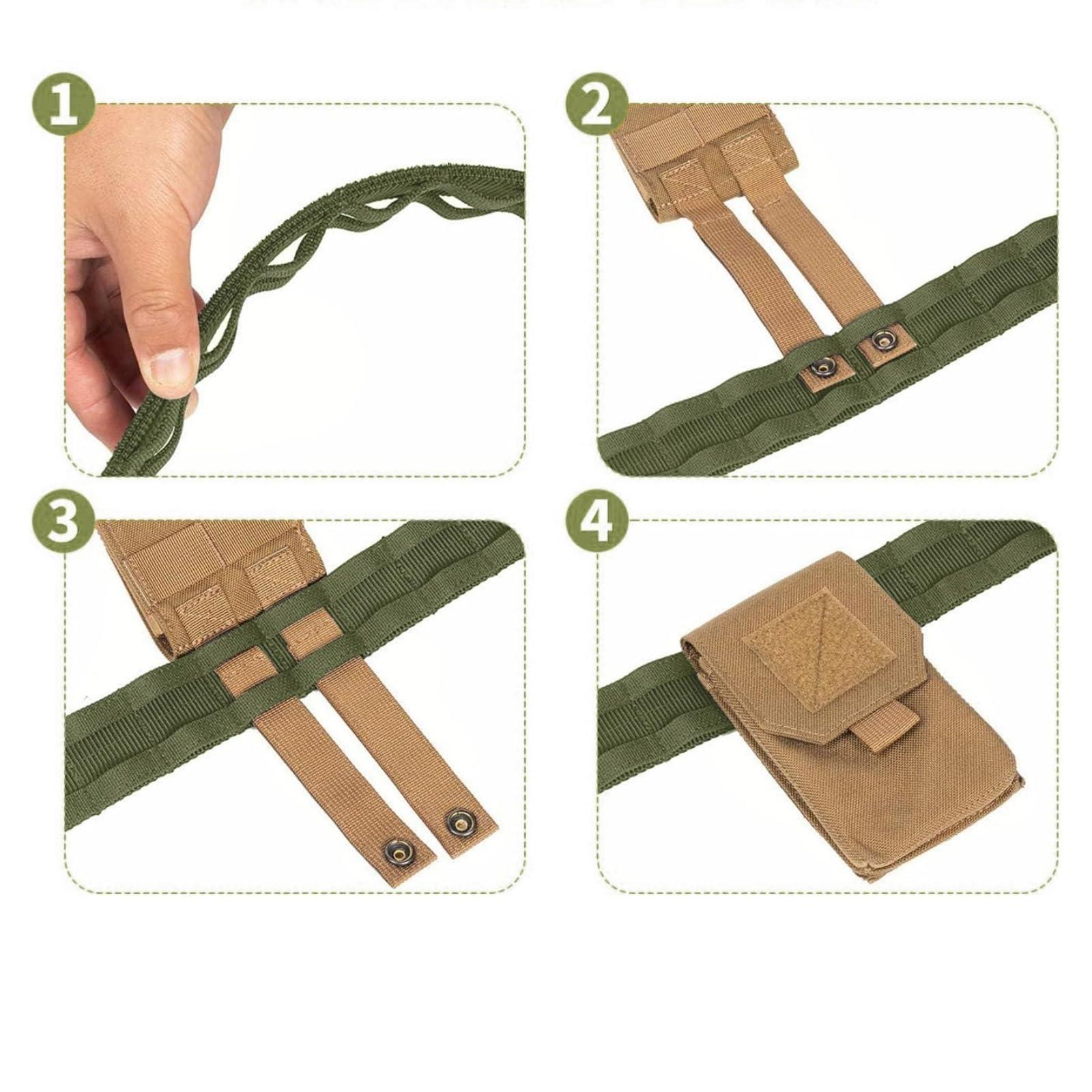 VISMIX VISMIX Tactical Belt, Quick Release 1.75" MOLLE Battle Belt with Inner Belt and Anti-Slip Pad- Heavy Duty Battle Belts