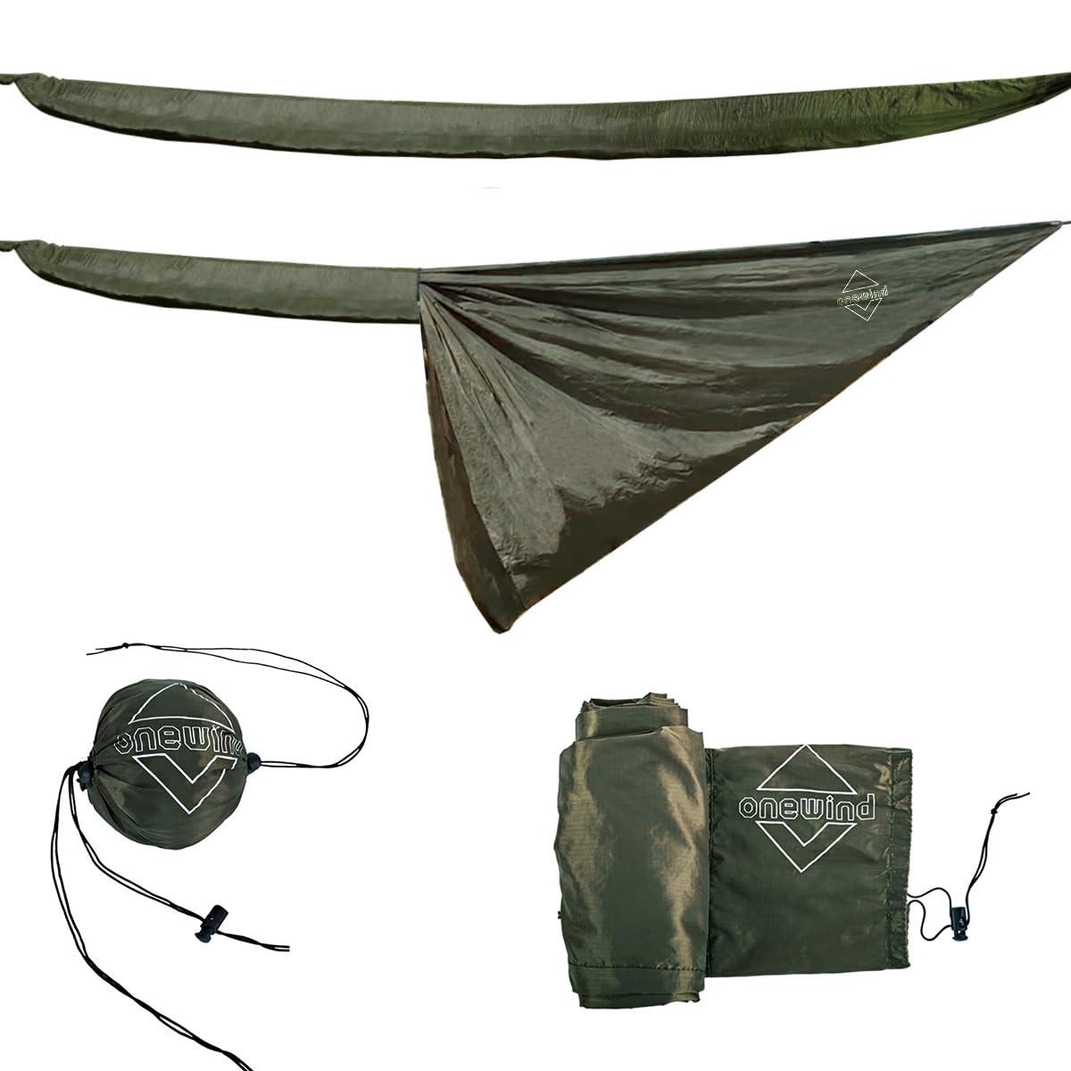 onewind onewind One Piece Tarp Sleeve 12ft, Camping Rain Fly Snakeskin for Tarp Easy Storage and Display, Lightweight and Breathable for Outdoor Camping, Hiking and Backpacking, OD Green