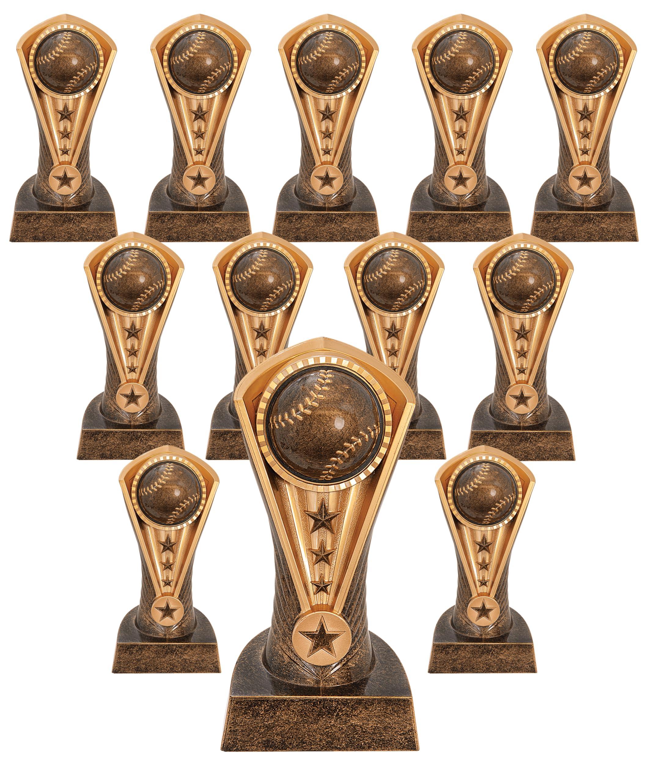 Express Medals Express Medals 12 Pack of 6.5 Inch Tall Cobra Baseball Softball Trophy Awards Boys Girls Mens Women Youth Team Trophies Award Tournament Champion Winner Event Prize Gift CA192