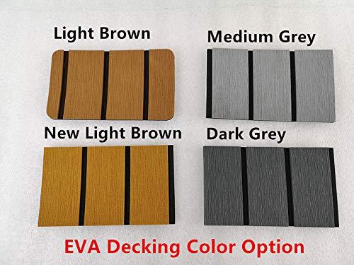 ZY ZY 2014 MasterCraft X-Star Boat Swim Platform Pads 1/4" 6mm EVA Teak Decking (Light Brown with Black Lines)