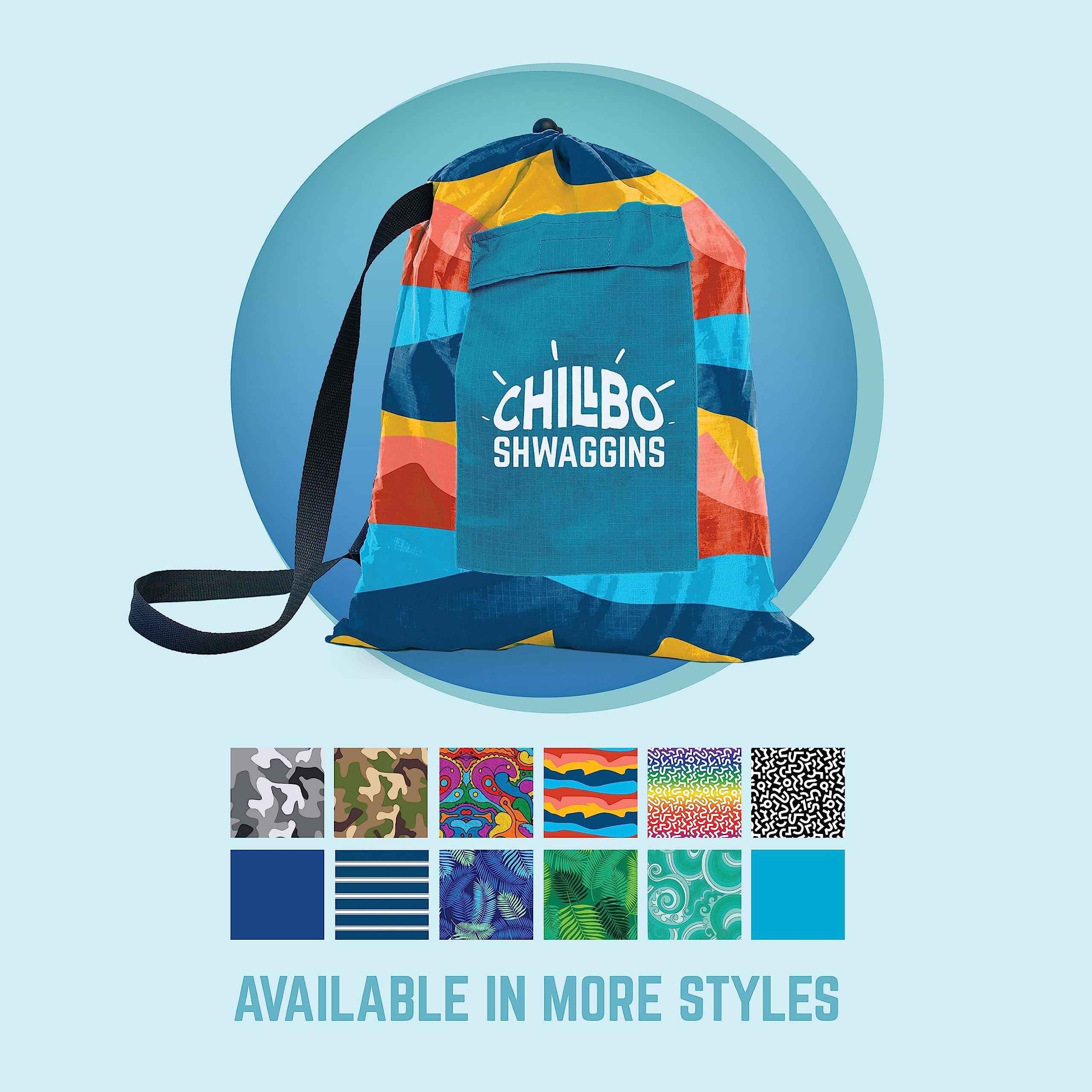 Chillbo Chillbo Shwaggins Inflatable Couch No-Pump Setup, Ripstop Polyester, Stability Pegs, Fun Prints, Portable Air Lounger for Beach, Camping, Festivals, and Tailgating - Desert Daydream