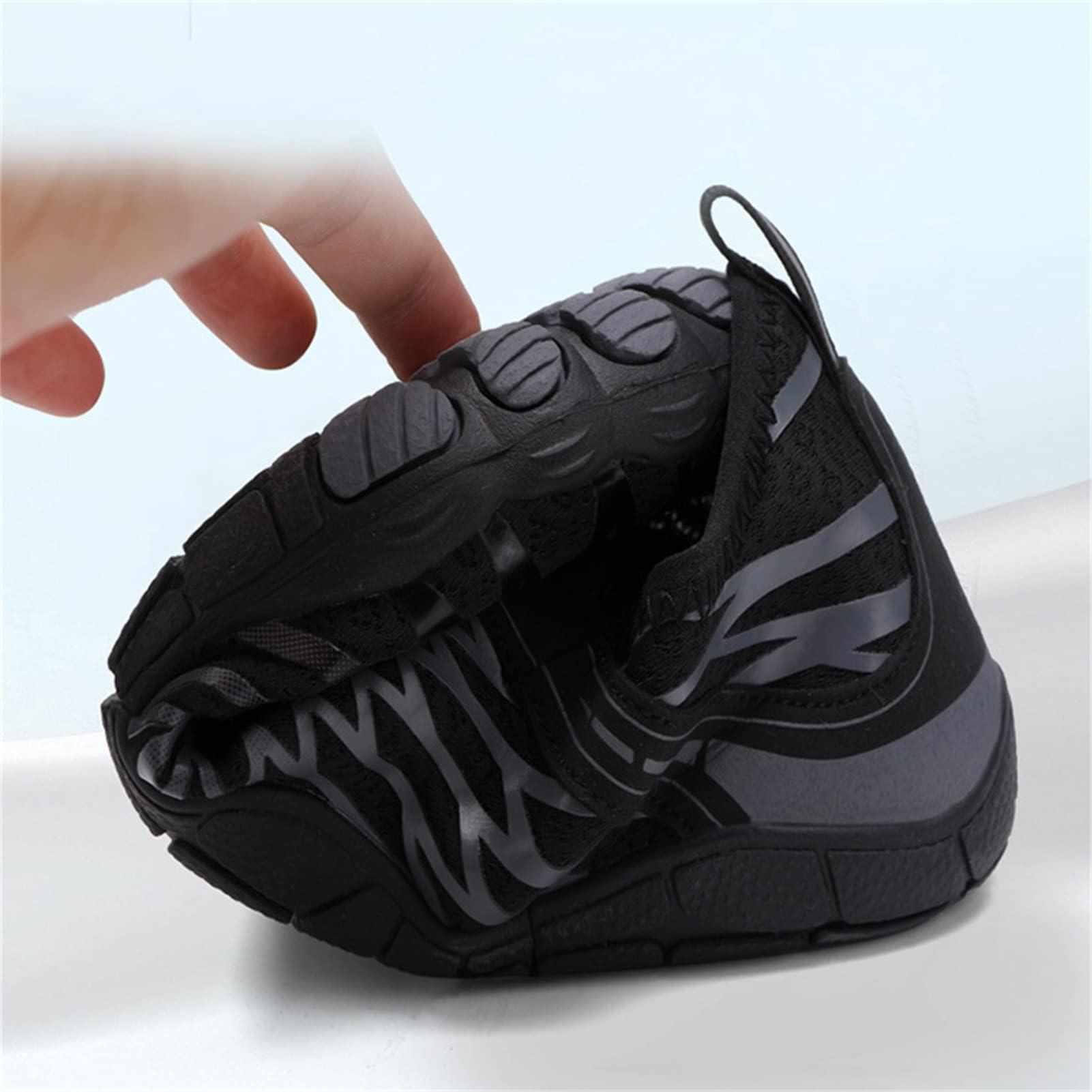 LELISKA LELISKA Barecourt: 2.0 Barefoot Pickleball Shoes, Hike Footwear Womens Mens Barefoot Shoes, Thin Sole, Zero Drop, Wide Toe Box (Black,6 Men/8 Women)