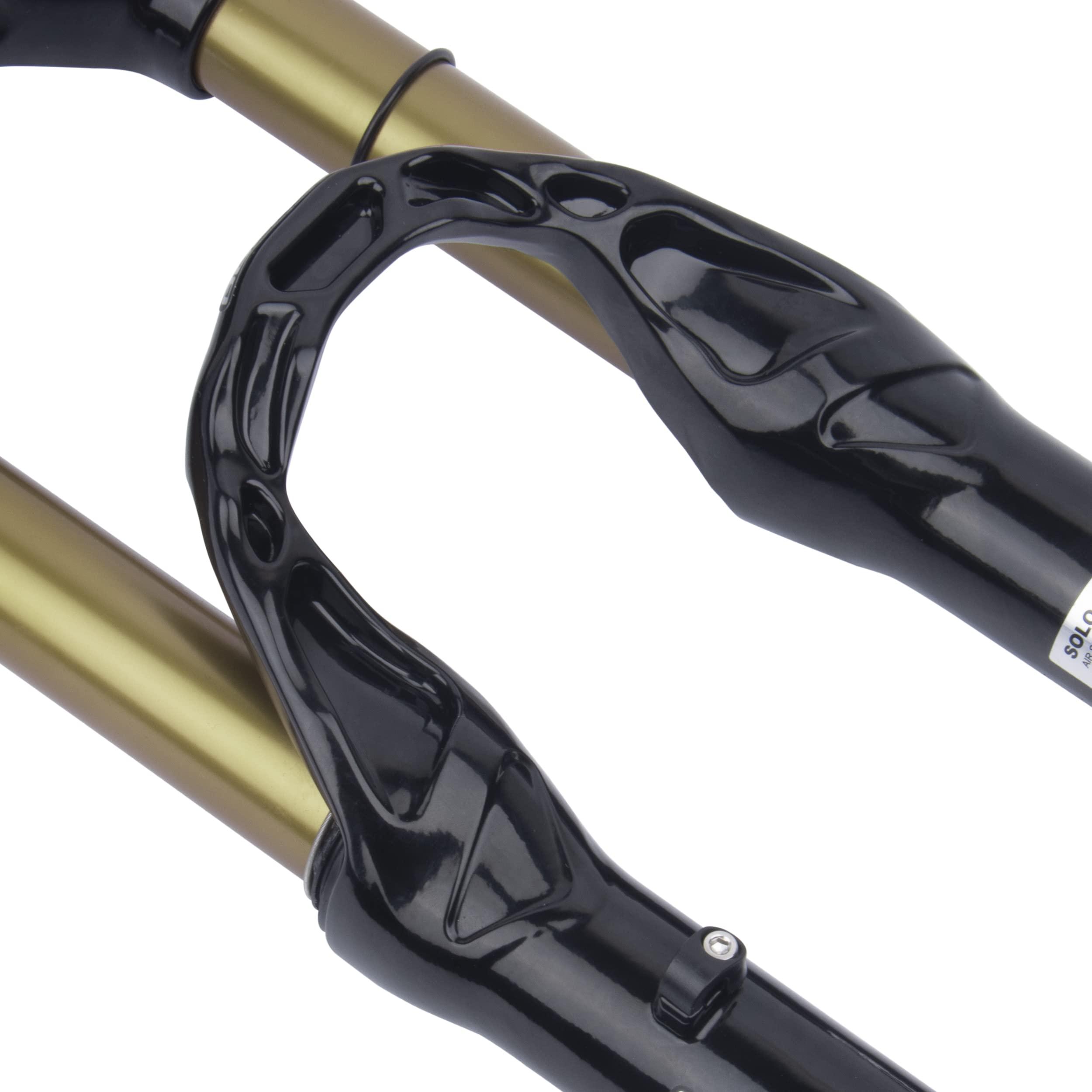 BOLANY BOLANY 20/24inch Bike Suspension Air Fork 28.6mm(1-1/8inch)*220mm Thread-Less Straight Steerer 9mm Disc Brake Version MTB Front Fork 100/135mm Travel