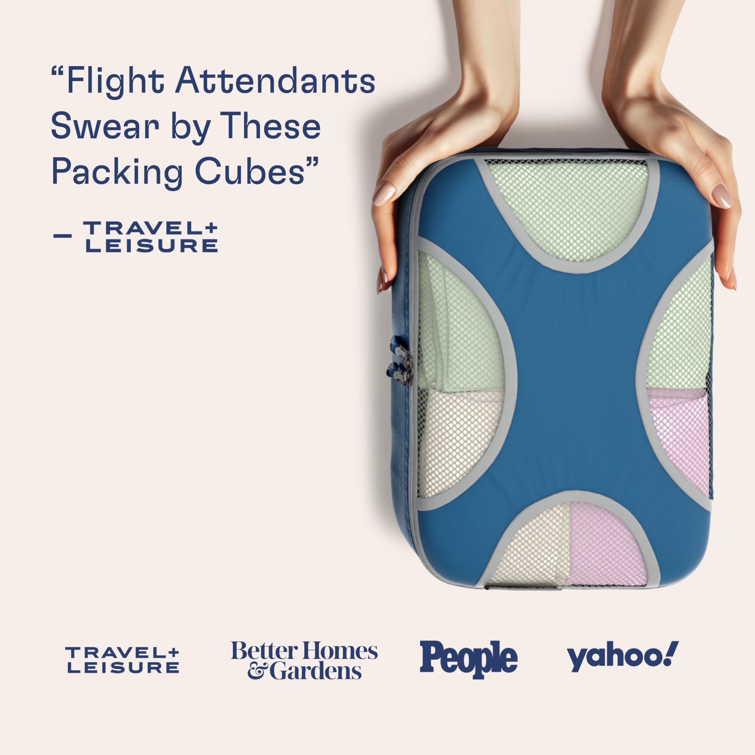 Shacke Shacke 5 Set Packing Cubes for Travel Lightweight Luggage Organizer (Navy)