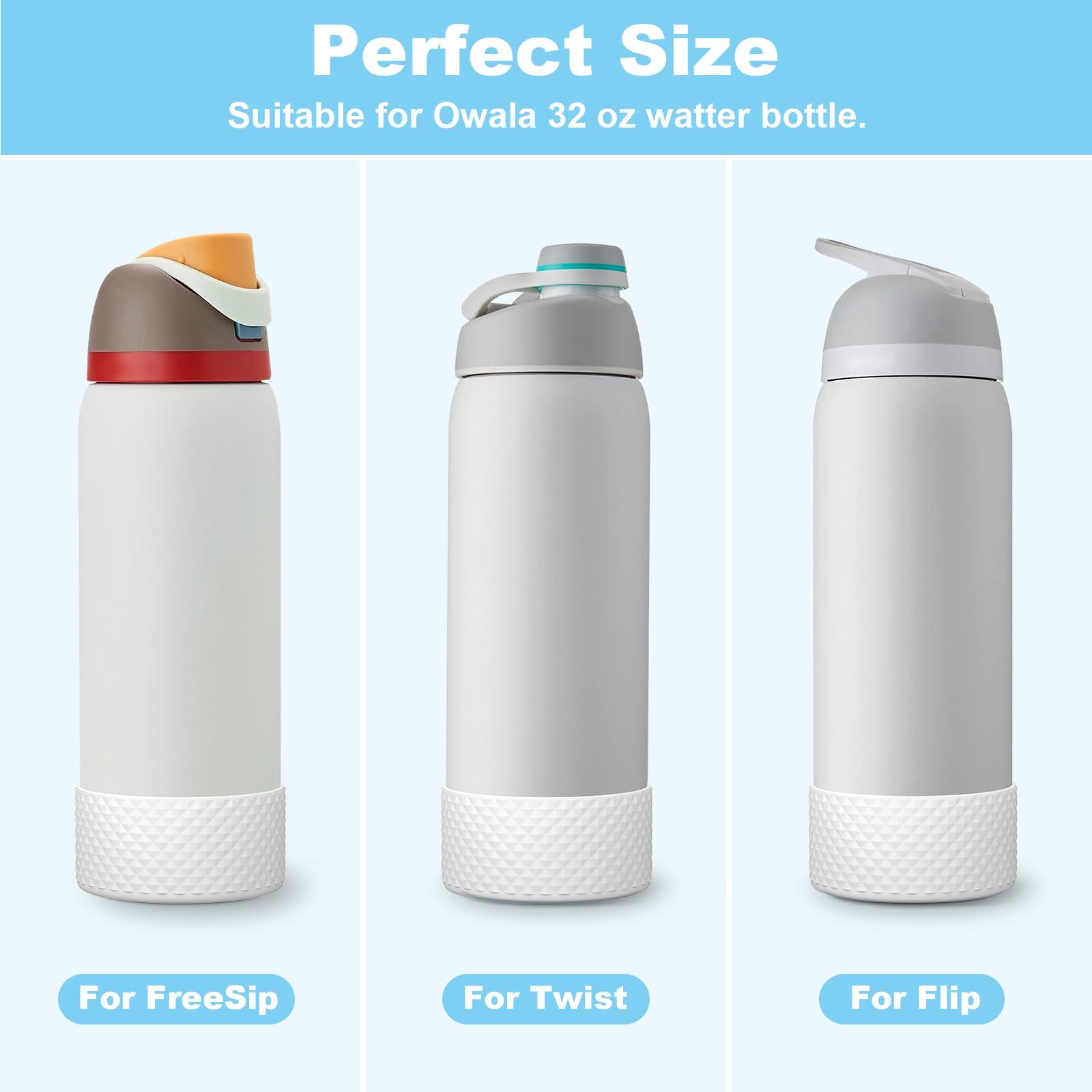 yoelike yoelike Silicone Water Bottle Boot for Owala 32 oz, 2PCS Anti-Slip Protective Sleeve for FreeSip/Twist/Flip, Watter Bottle Accessories, Bottom Bumper Cover, Dishwasher Safe, BPA Free