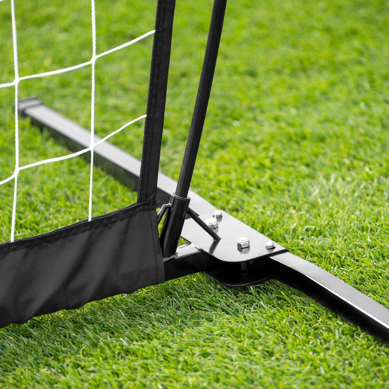 FORZA FORZA Proflex Flat Soccer Goal [4 Size Options] Portable Soccer Goal Net | Pop Up and Play in Minutes! Optional Base Weights Included (Without Weights, 24ft x 8ft)