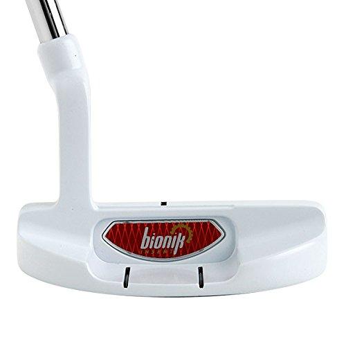 Bionik Bionik 105 Nano White Golf Putter Right Handed Semi Mallet Style with Alignment Line Up Hand Tool 33 Inches Teenage Boy's Perfect for Lining up Your Putts