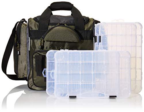 Okeechobee Fats Okeechobee Fats Fisherman Deluxe Tackle Bag (Includes 8 Utility Tackle Boxes), Palmetto Green