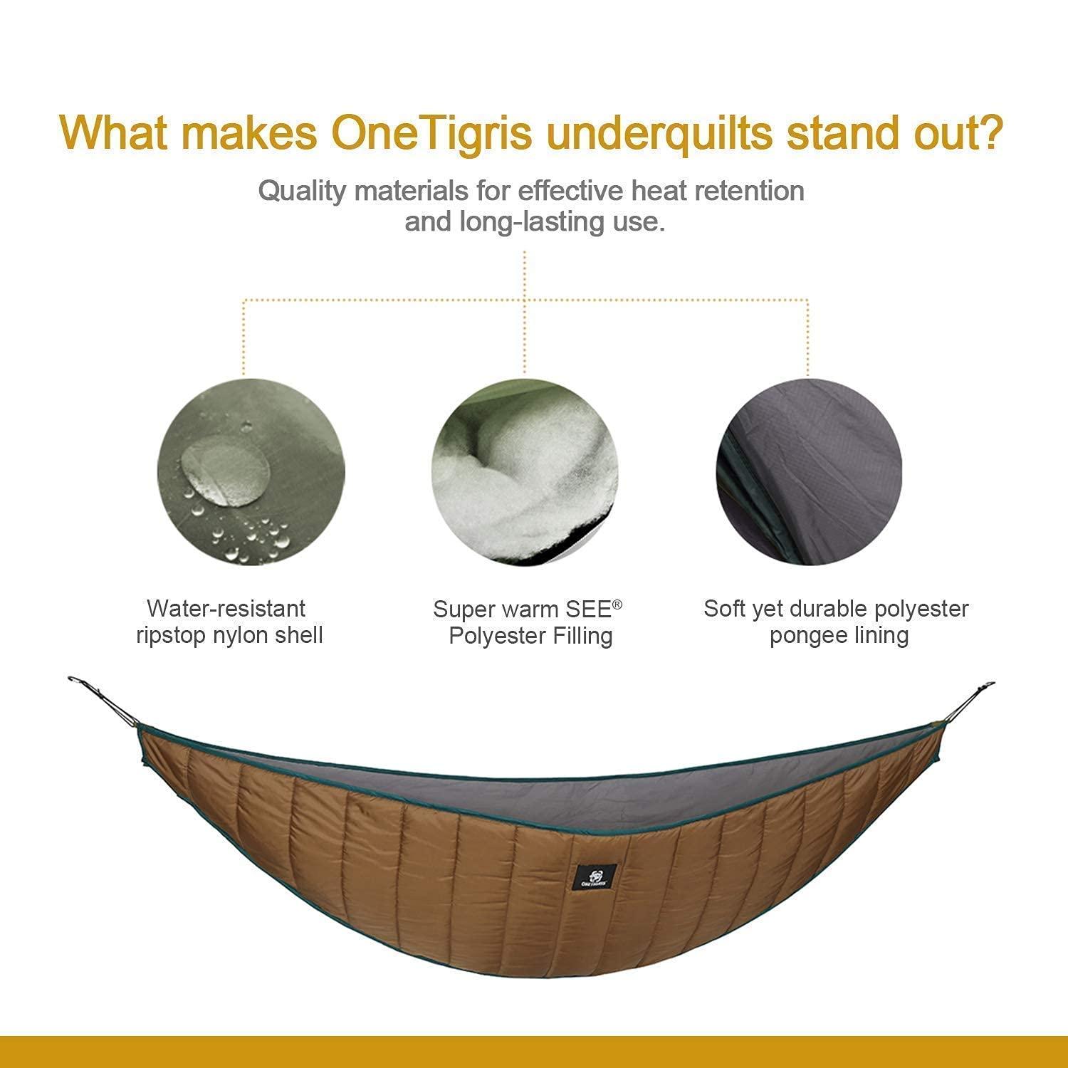 OneTigris OneTigris Hideout Hammock Underquilt + Bulwark All Season Camping Tarp