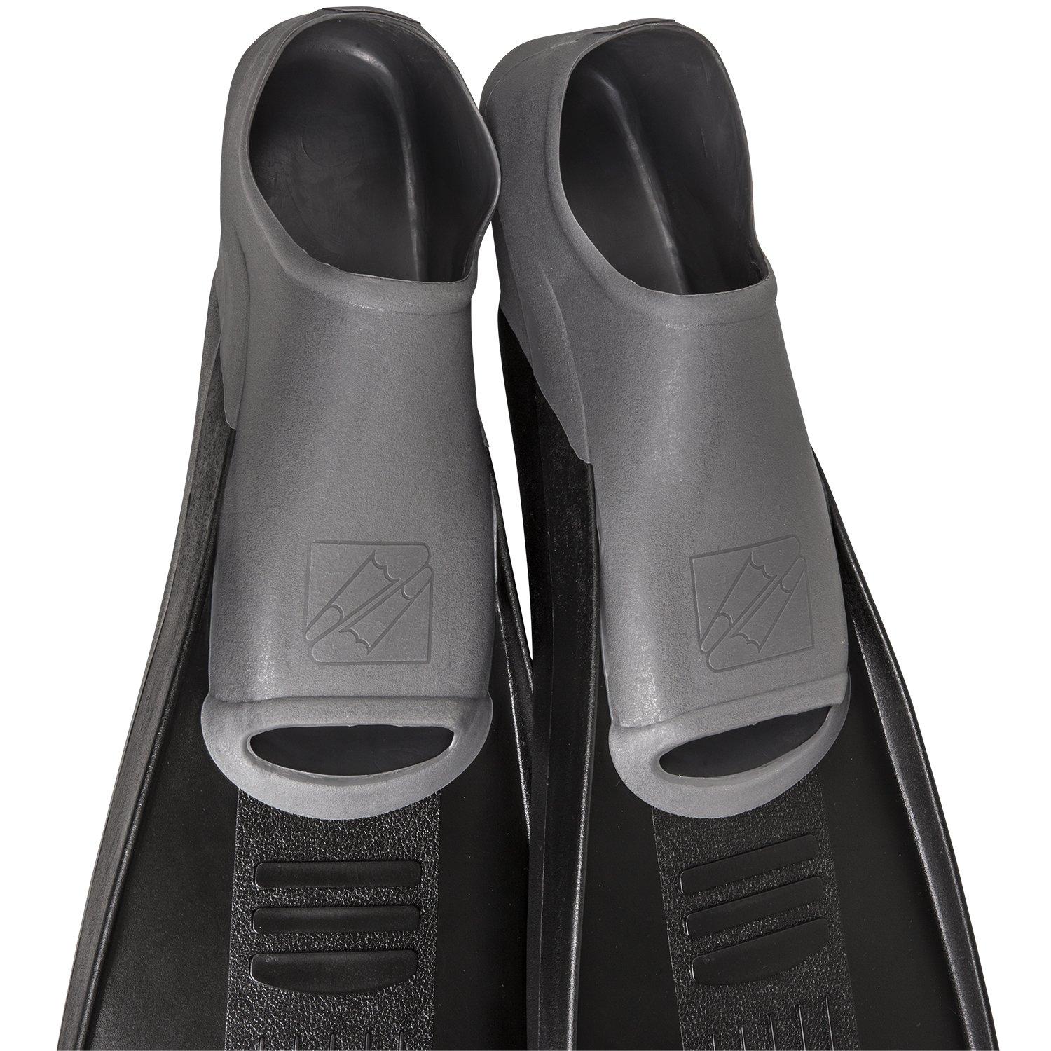 IST IST Super S Snorkeling Fins with Better Balance Blades & Closed Heel Full Foot Pocket, Eco Friendly Design (Medium, Black)
