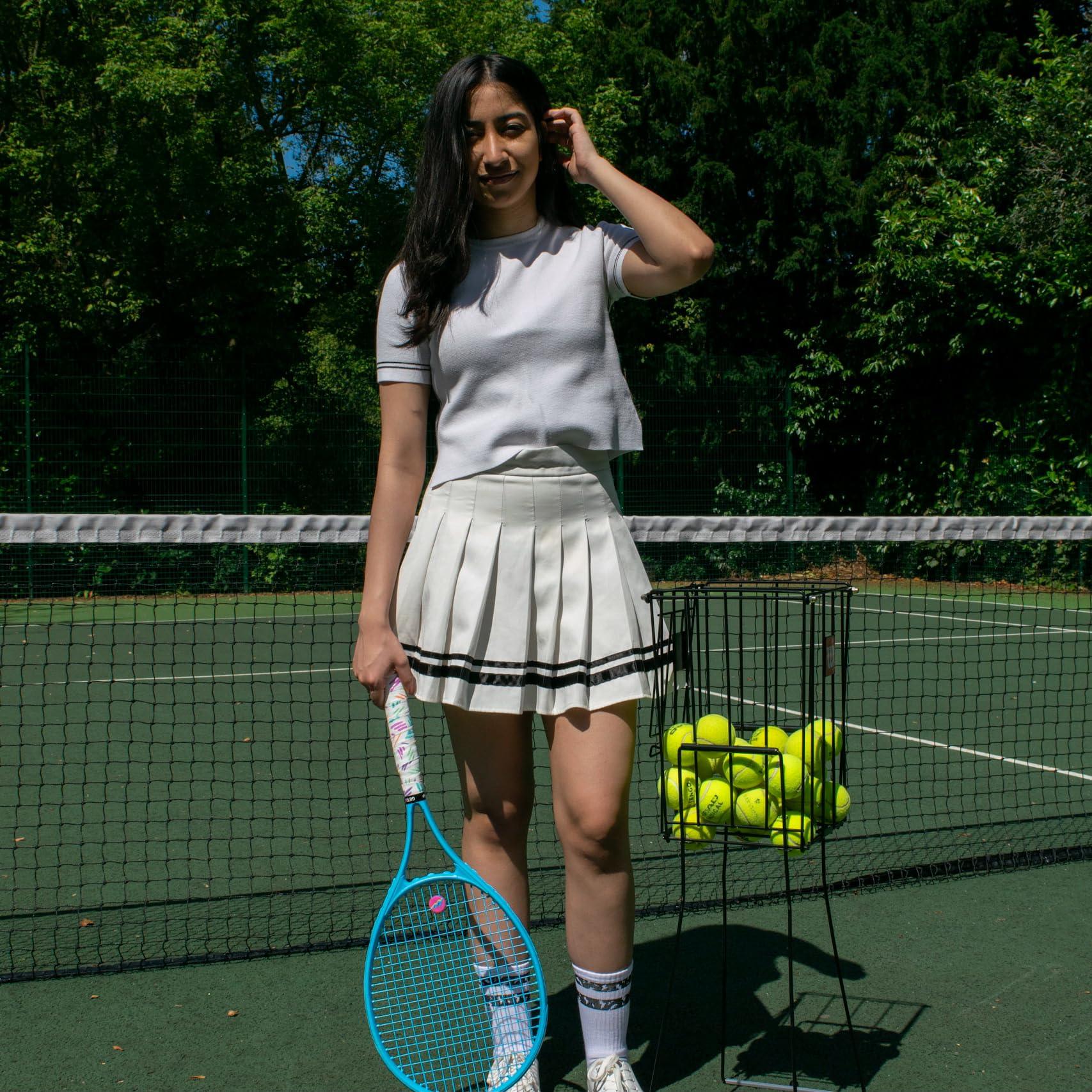 Get A Grip Get A Grip - Custom Tennis Racket Grip Tape - Anti-Slip/Quick-Drying Tennis Overgrips - Precut Badminton Racket Grip with Finishing Tape (Spring & Bounce, 1 Grip)