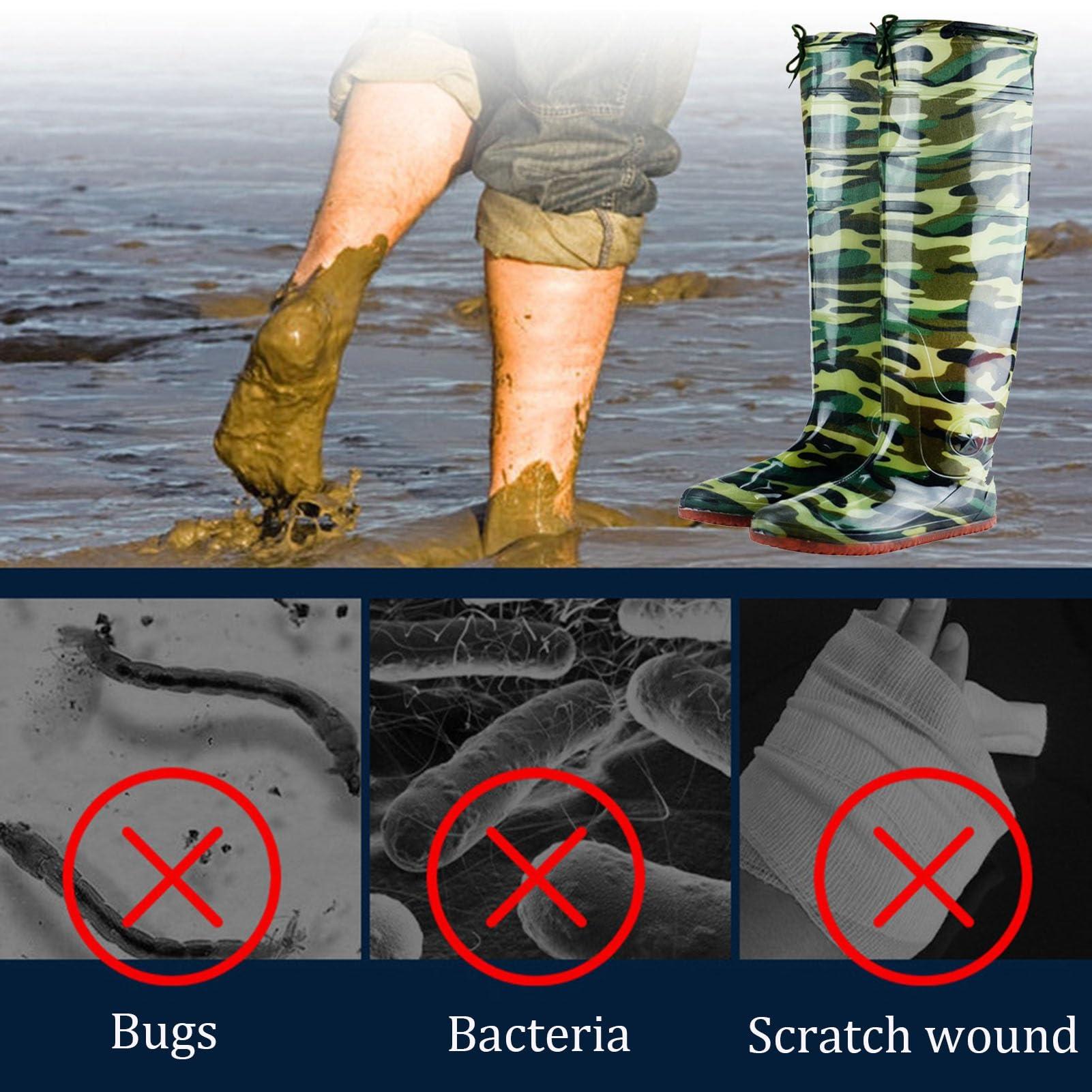 JCWGLY JCWGLY Camo Hip Waders Boots for Men Women Hip Boots Lightweight Waterproof Anti-Slip Rain Boots for Fishing Hunting(5)