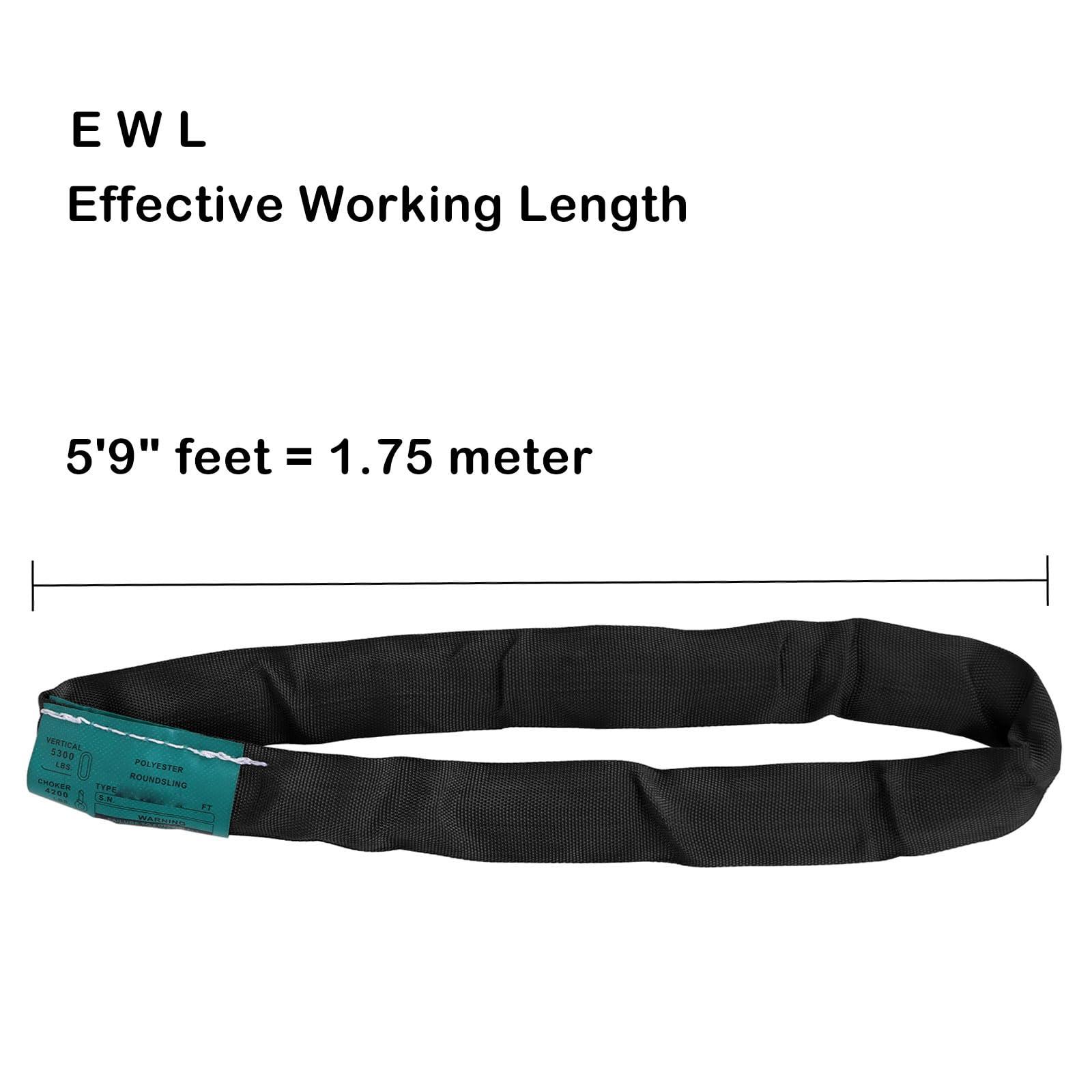 runner deer Runner Deer Black Spanset Aerial Lyra Hoop Rigging-1\'8\" Feet 5,300 lb. Vertical Capacity, Polyester Endless Round Sling Wrap Over Tree Limbs or Beams(0.5 M /1\'8\" FT