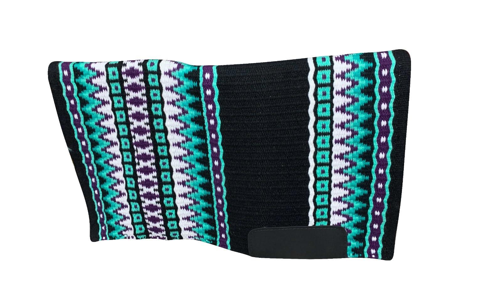 EQUINE OVERSEAS EQUINE OVERSEAS Western Saddle pad Saddle Blanket 100% New-Zealand Wool Show Pad (34\"X40\") Vivid Colour