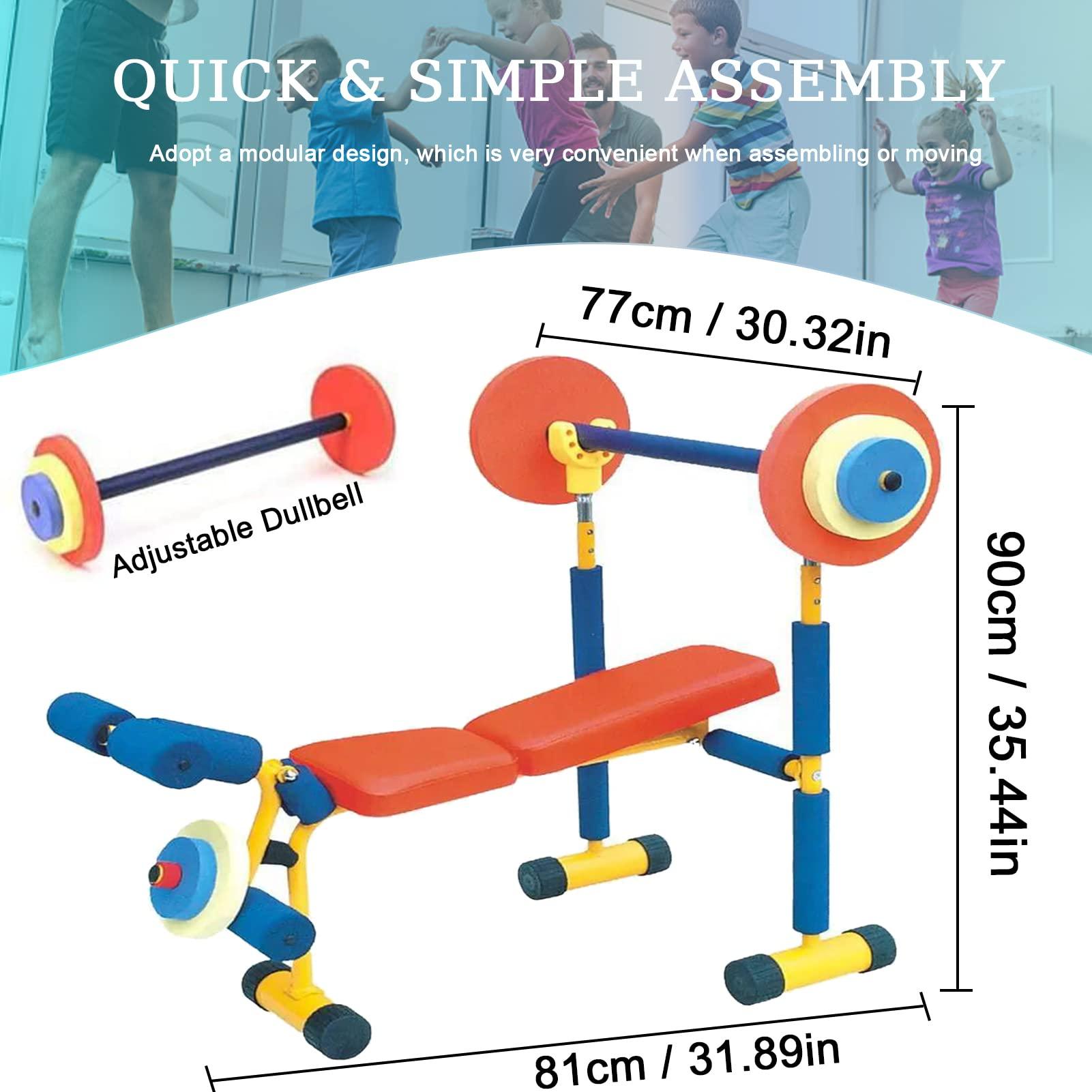 QBDGXFC Kids Fitness Exercise Equipment Kids Fitness Dumbbell Set Adjustable Weight Bench Toy for Boys And Girls for Beginner Exercise