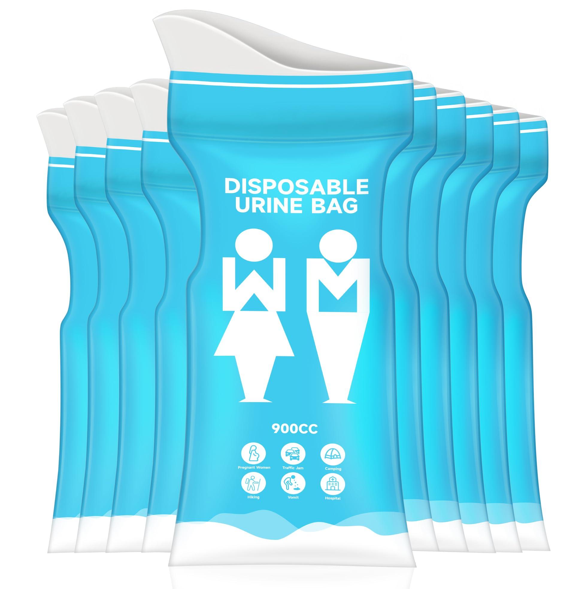 Ymiumre Ymiumre 10 Pack Disposable Urine Bags, 900ML Pee Bags for Travel for Men Women, Disposable Urinal Bags and Unisex Urinal Bag, Vomit Bags, Pee Bag for Traffic Jams, Camping, Pregnant, Patient