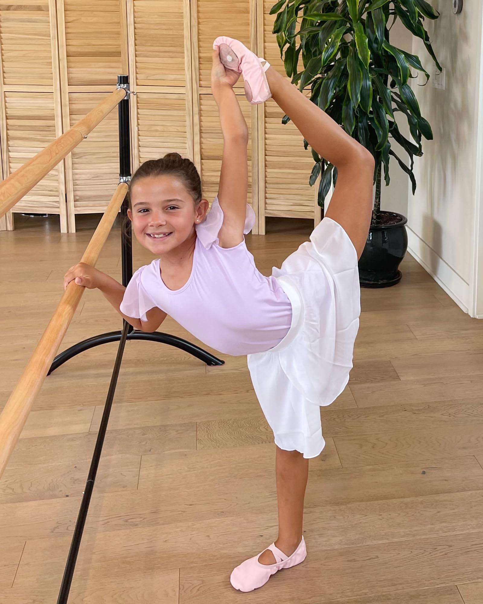 Stelle Stelle Ballet Shoes for Girls Toddler Ballet Slippers Soft Leather Boys Dance Shoes for Toddler/Little Kid/Big Kid (Pink, 2ML)