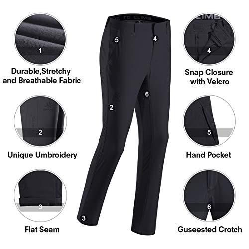 KAILAS KAILAS 9A Onsight Rock Climbing Hiking Pants Quick Dry Multi-Functional Casual Stretch Trousers Black M
