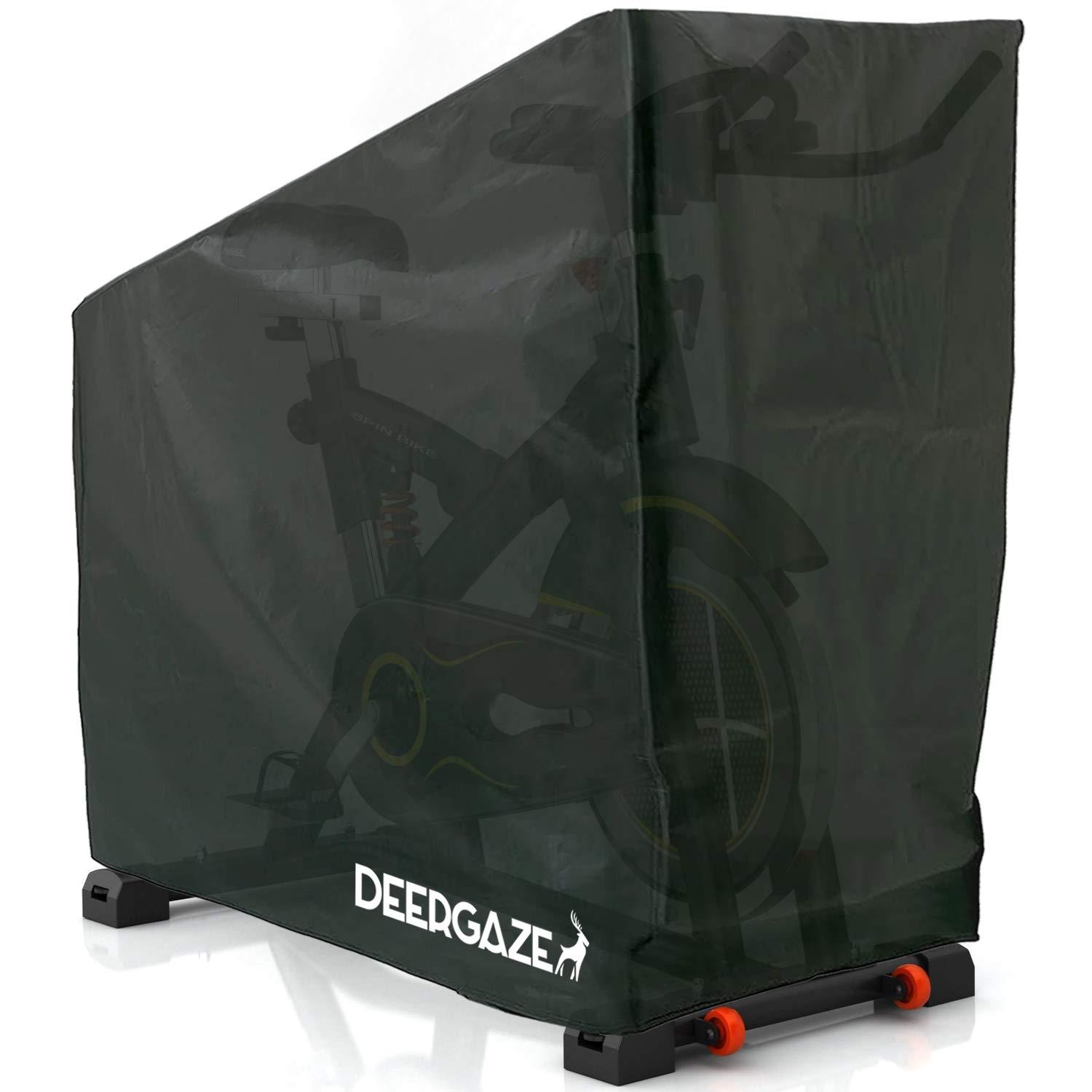 DEERGAZE DEERGAZE Exercise Bike Cover for Indoor and Outdoor. Stationary or Peloton Spin Bicycle Waterproof Cover for Home
