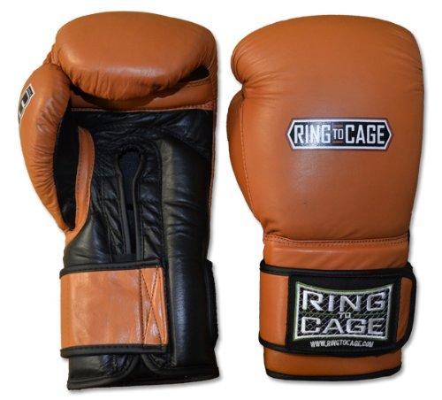 Ring to Cage Deluxe MiM-Foam Sparring Gloves - Safety Strap for Muay Thai, MMA, Kickboxing, Boxing-18oz
